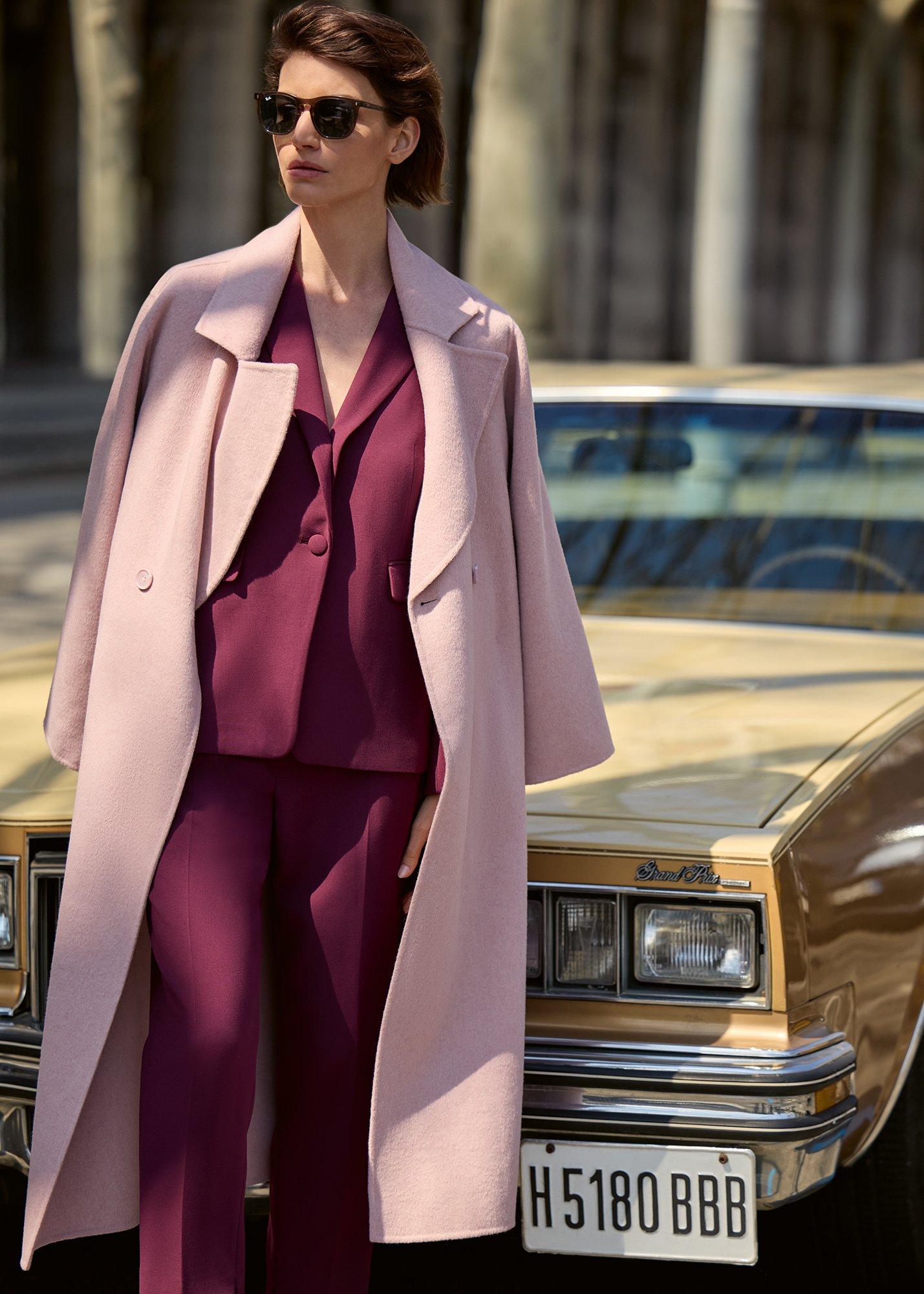 Darcy Pink Wool Coat