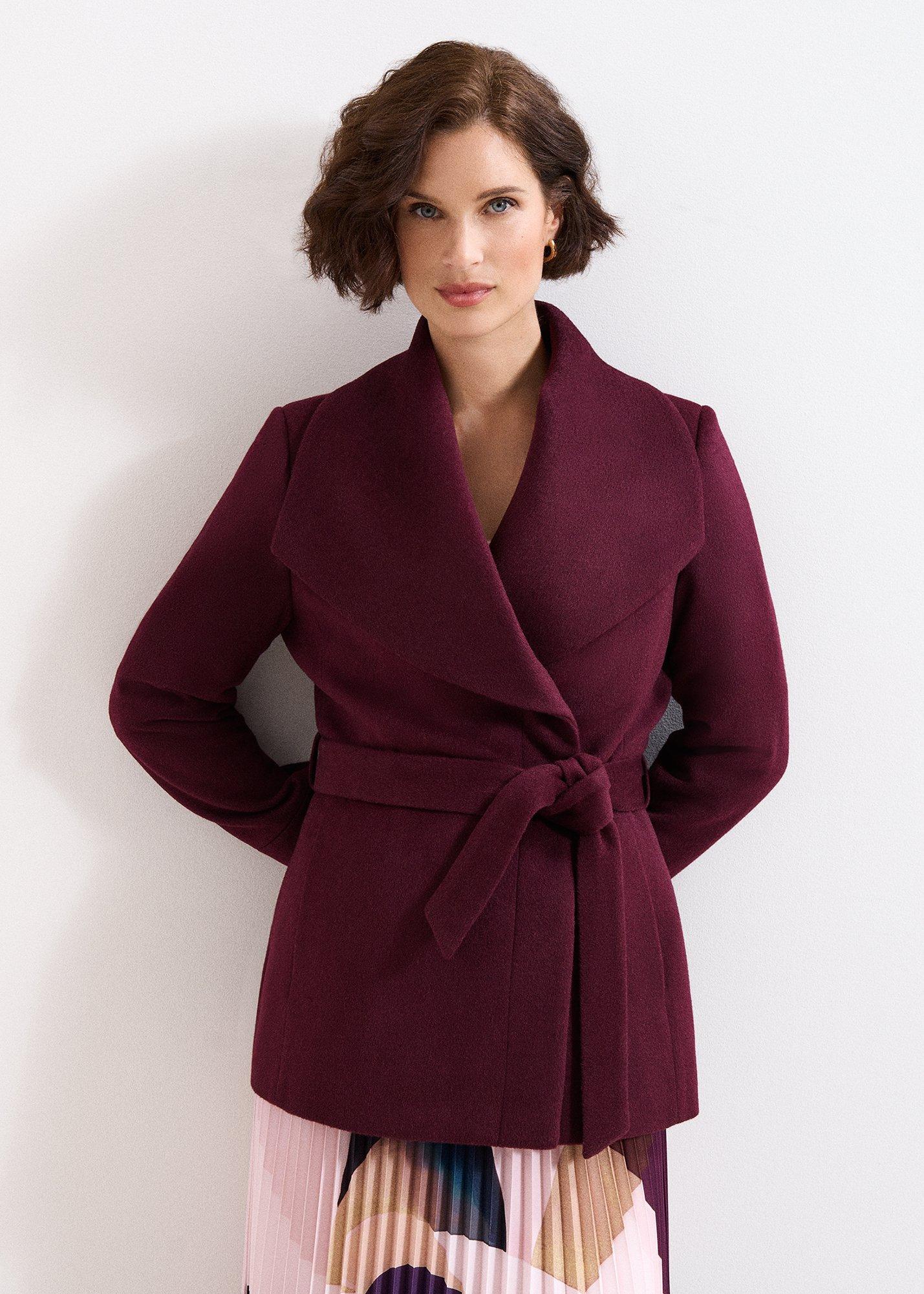 Nicci Short Belted Wool Coat