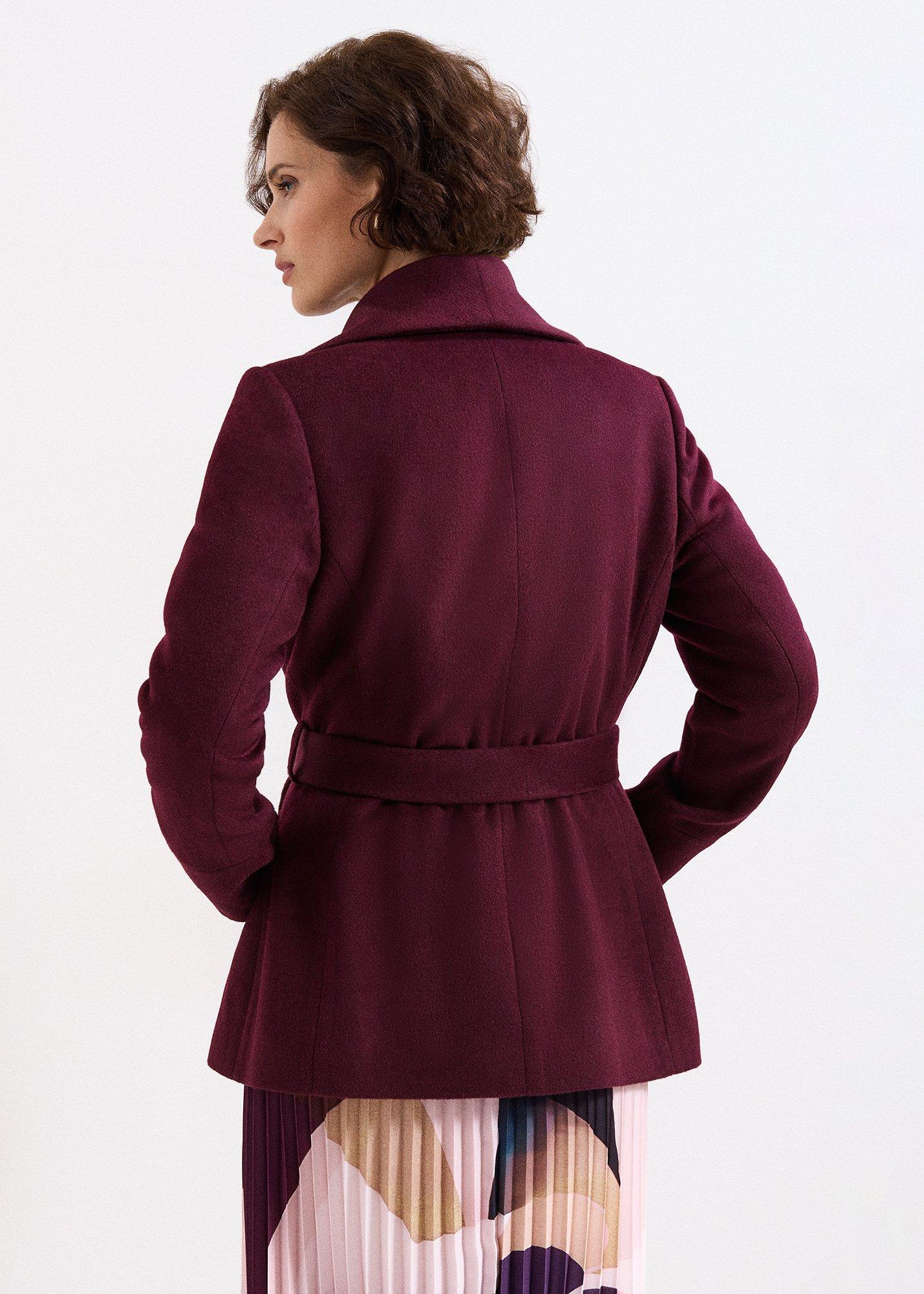 Nicci Short Belted Wool Coat