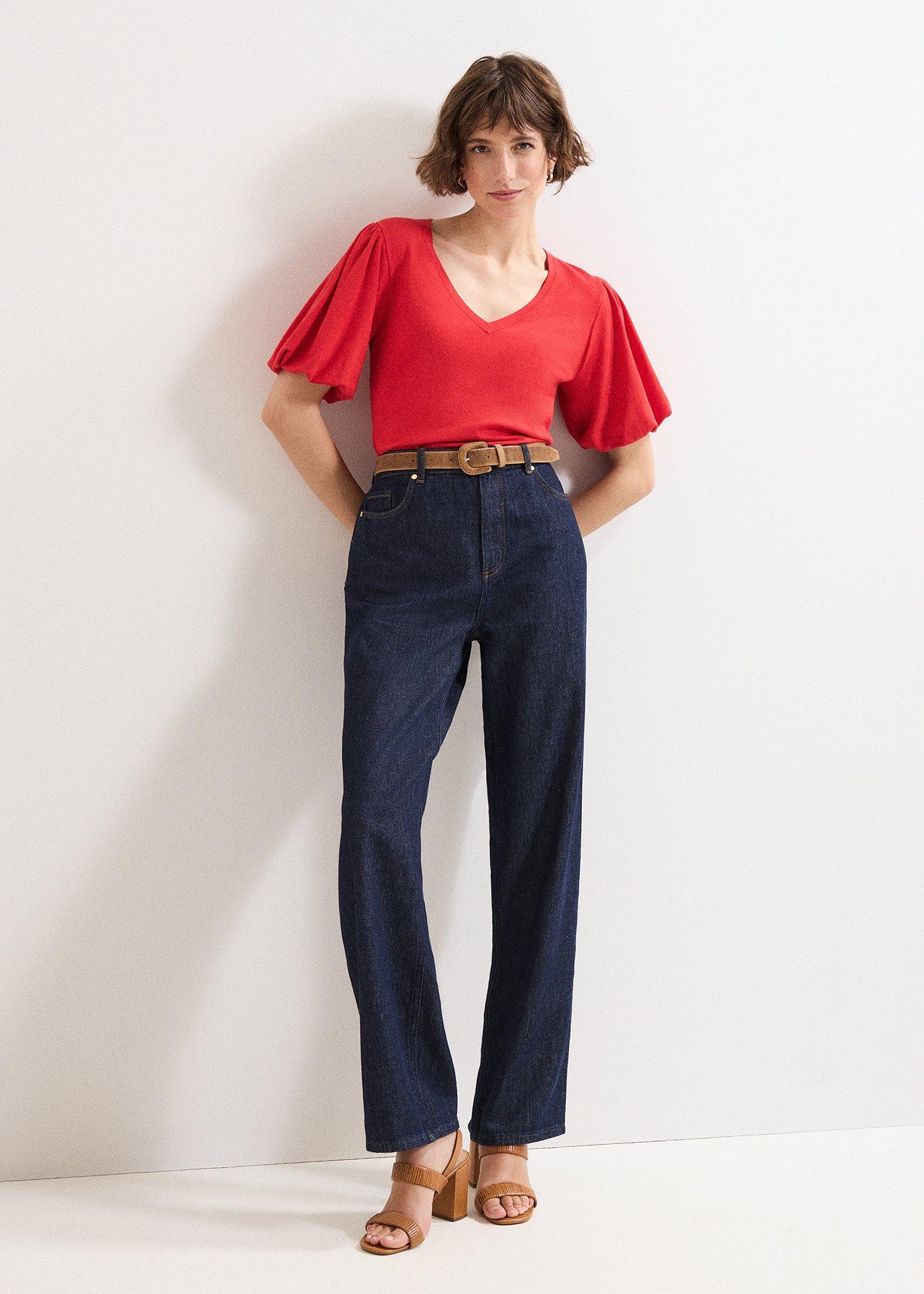 ${product-id}-Courtney V Neck Top-Red-${view-type}