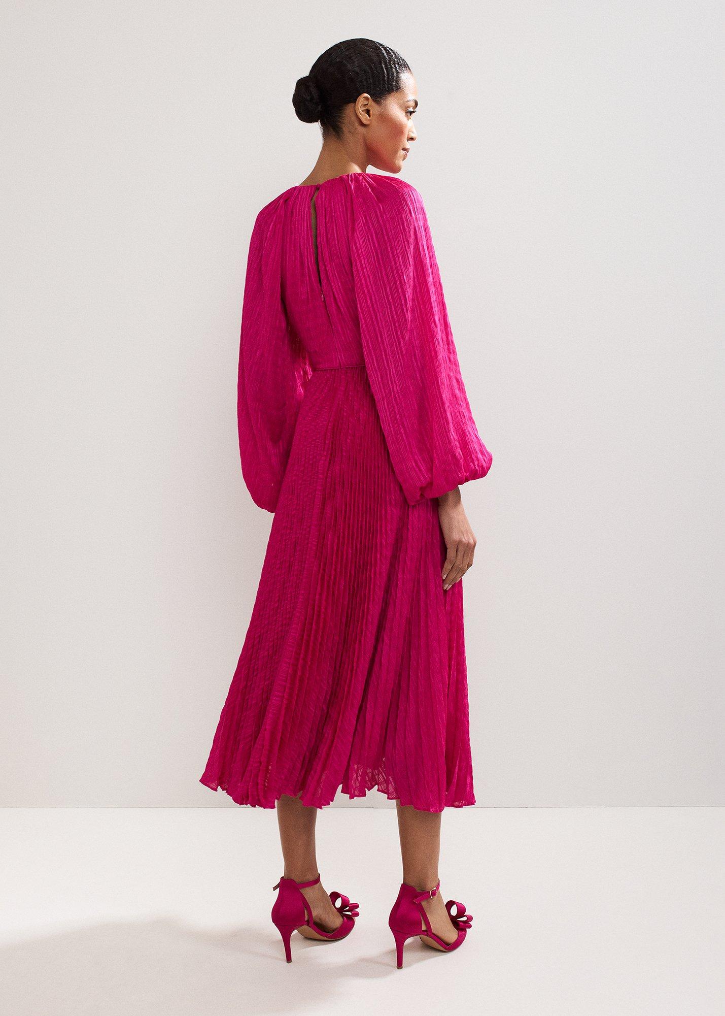 ${product-id}-Faye Textured Dress-Pink-${view-type}