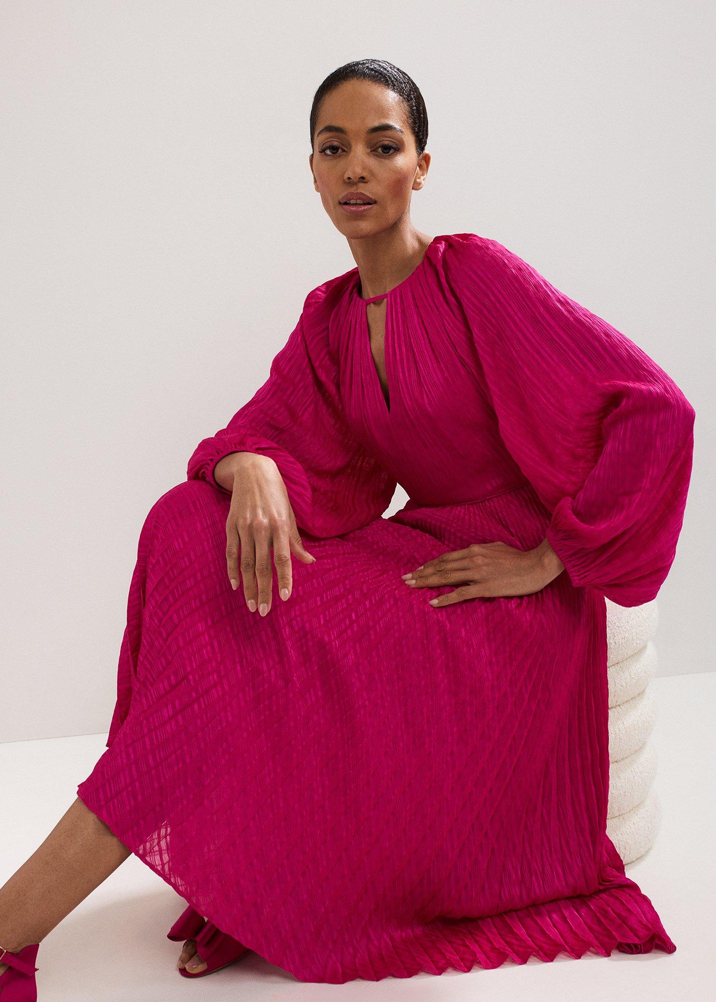 ${product-id}-Faye Textured Dress-Pink-${view-type}