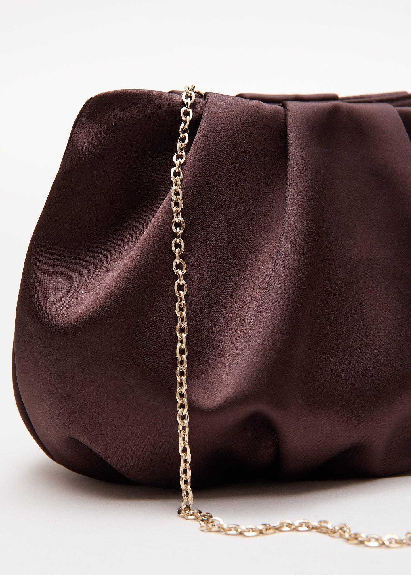 Satin Cloud Clutch Bag