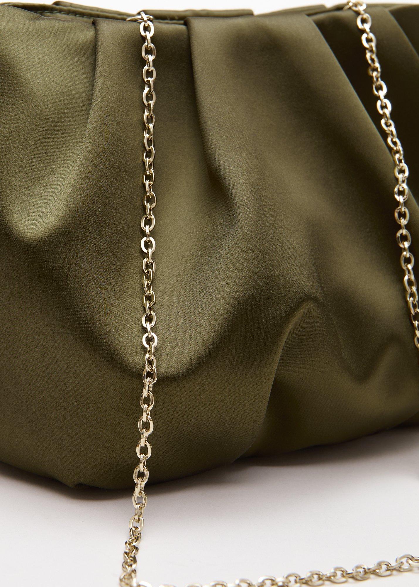 Satin Cloud Clutch Bag