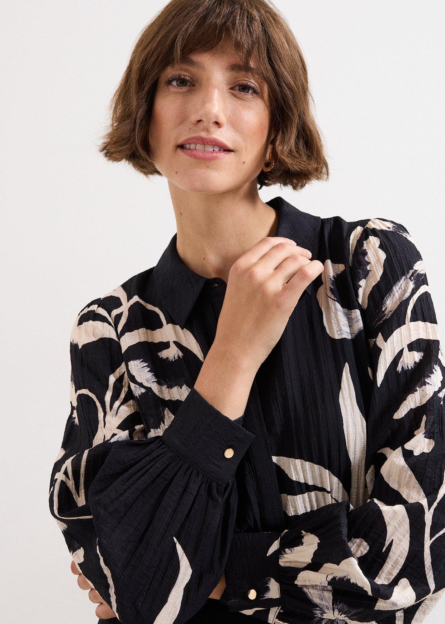 ${product-id}-Petite Natalie Floral Dress-Black/Ivory-${view-type}
