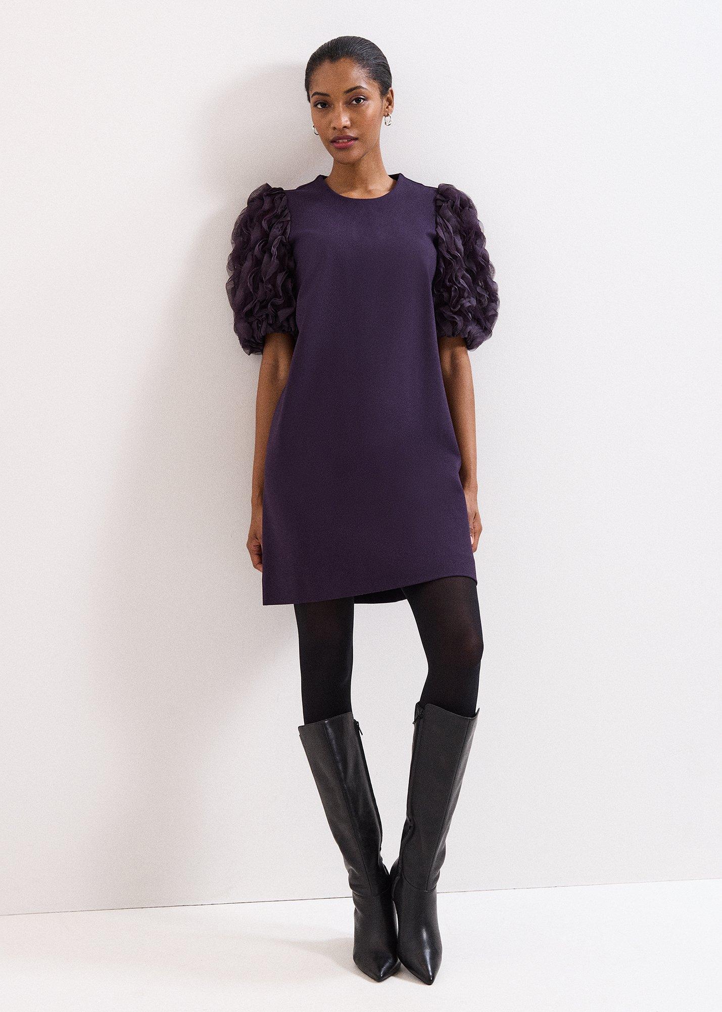 ${product-id}-Aida Puff Sleeve Dre-Purple-${view-type}