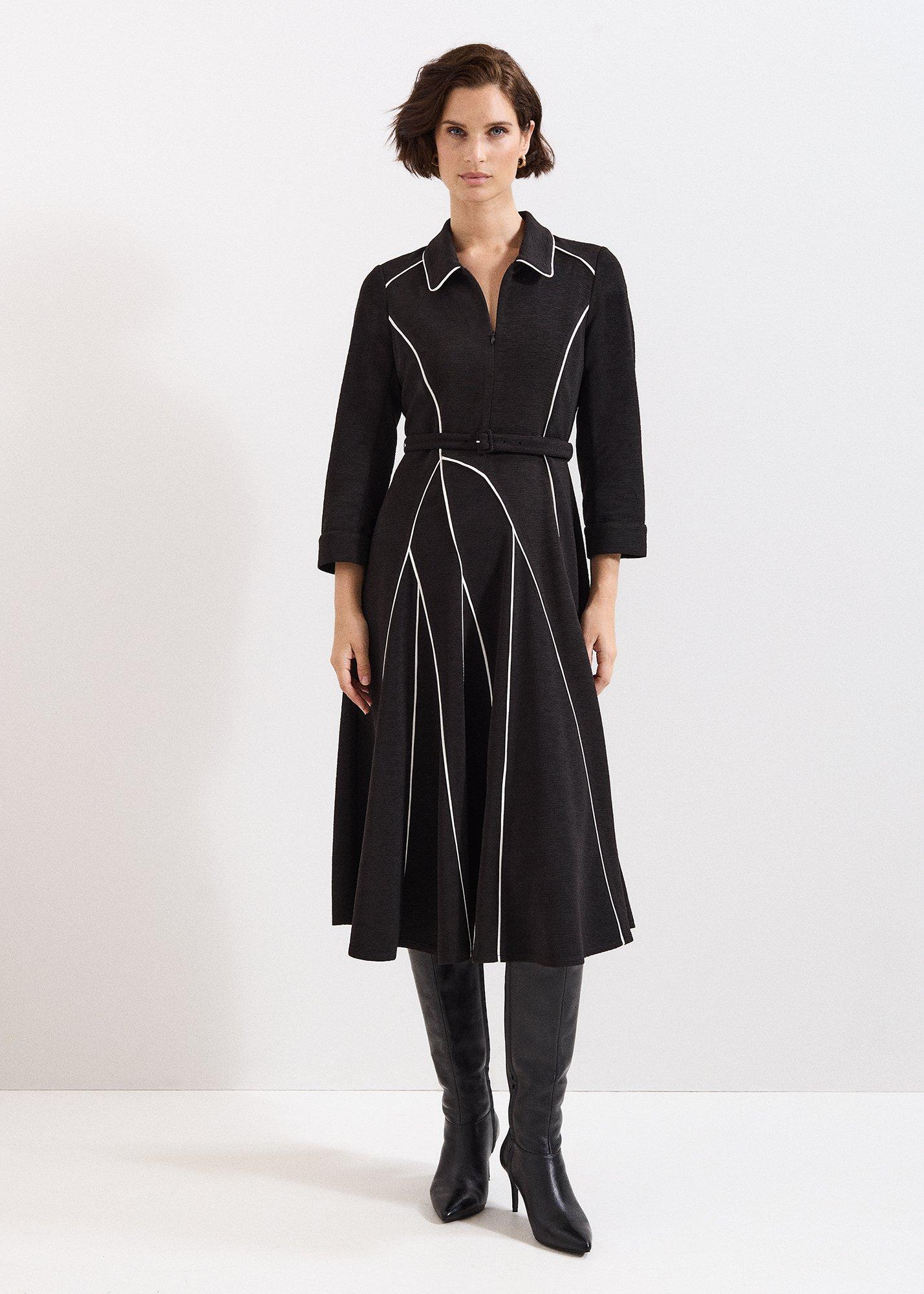 tilly-contrast-piped-midi-dress