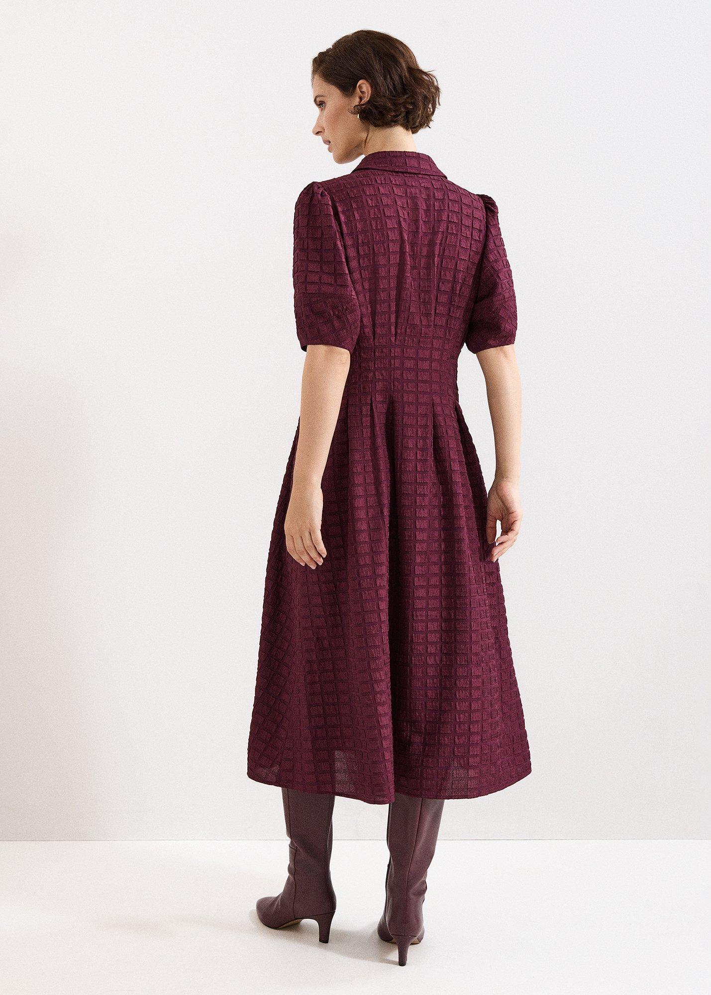 Yasmine Textured Midi Dress