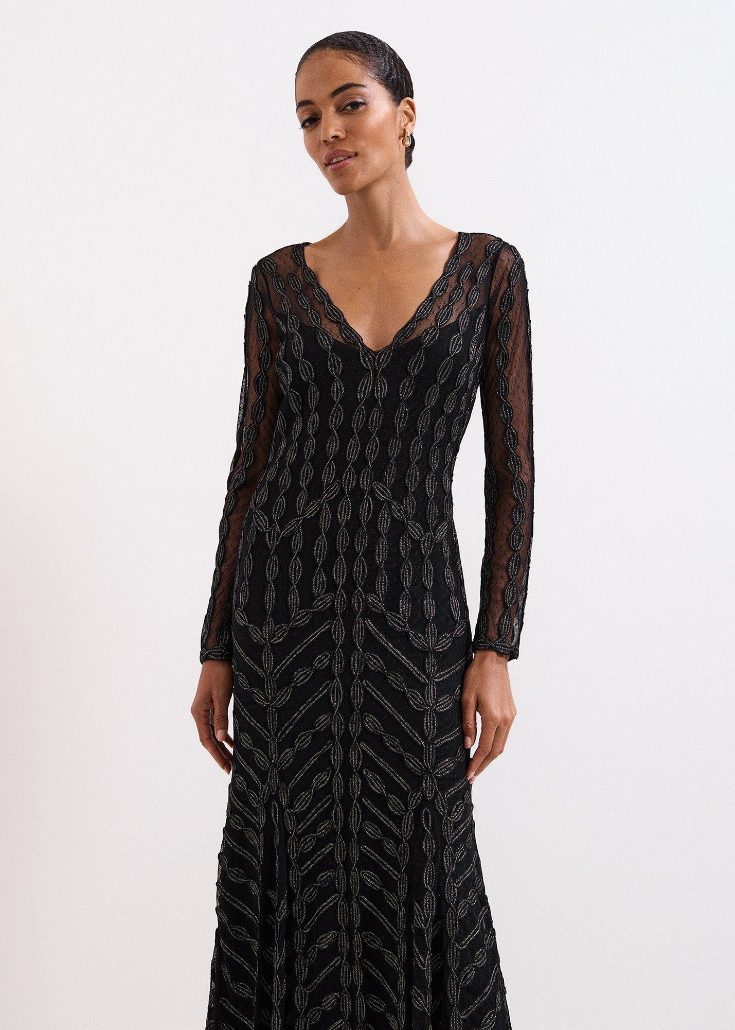${product-id}-Marie Tapework Dress-Black-${view-type}