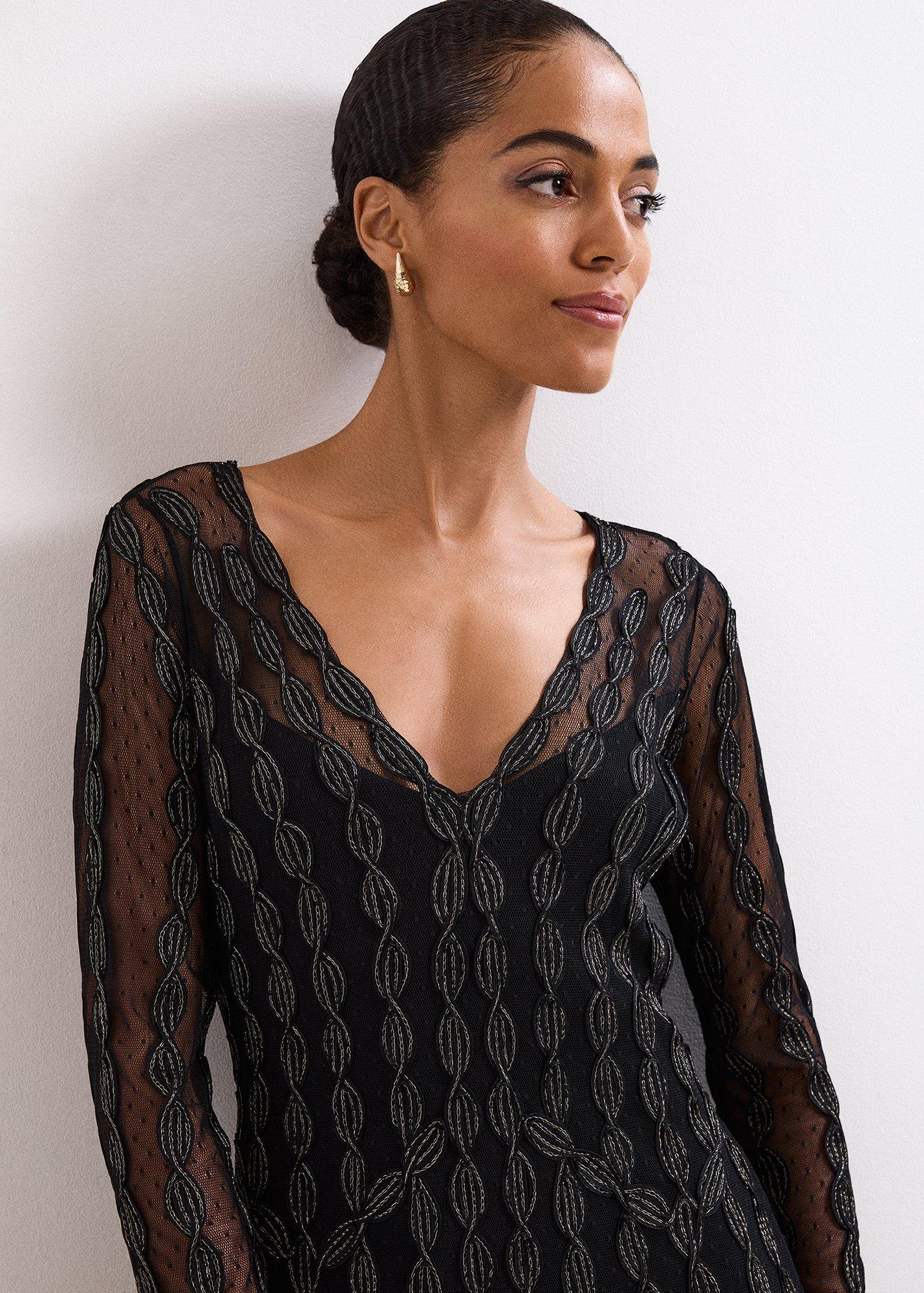 ${product-id}-Marie Tapework Dress-Black-${view-type}