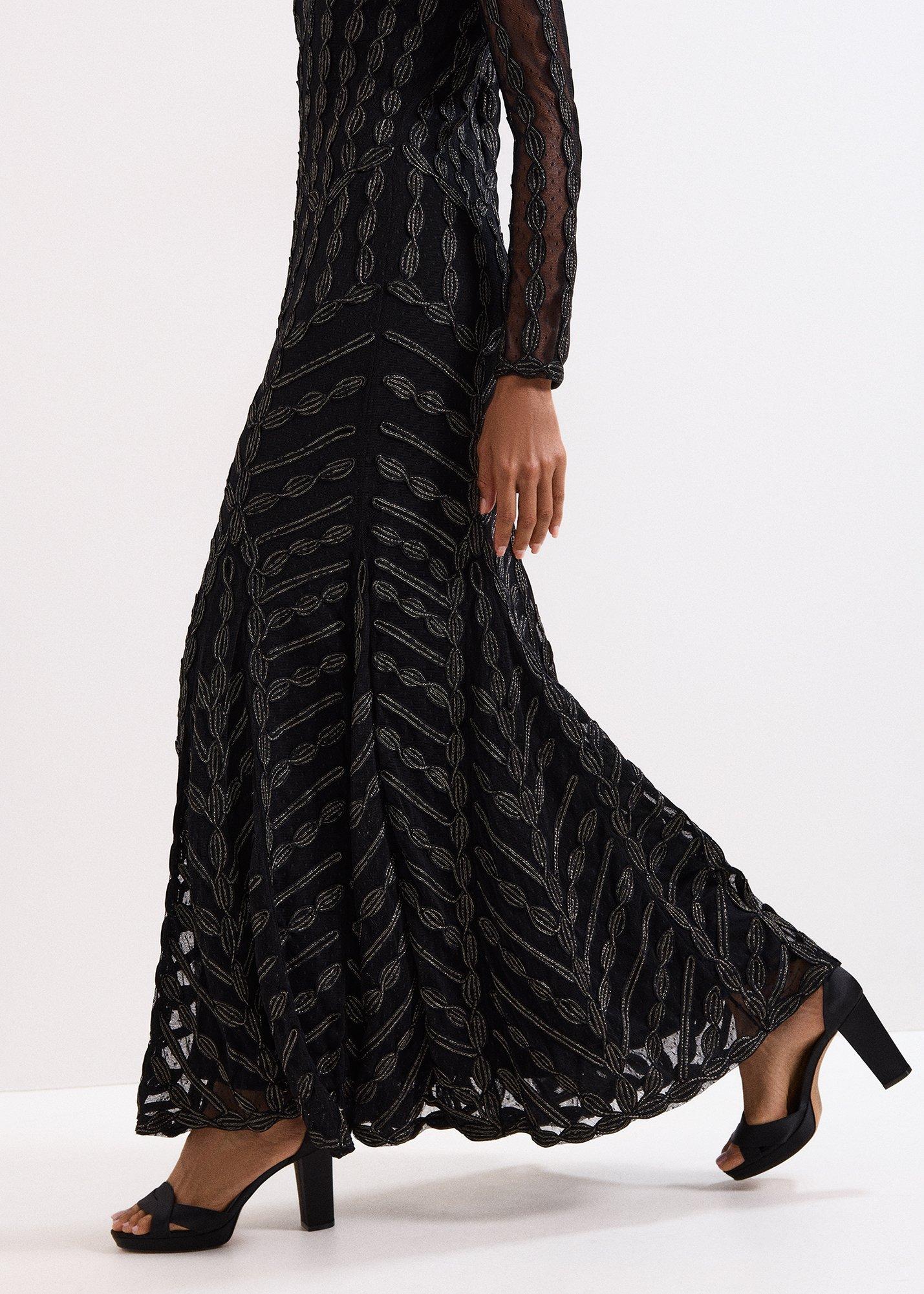 ${product-id}-Marie Tapework Dress-Black-${view-type}