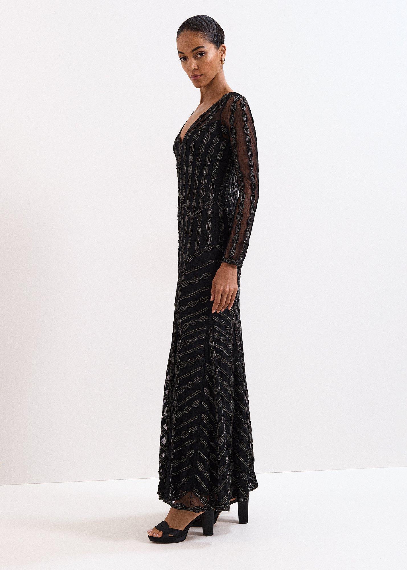 ${product-id}-Marie Tapework Dress-Black-${view-type}