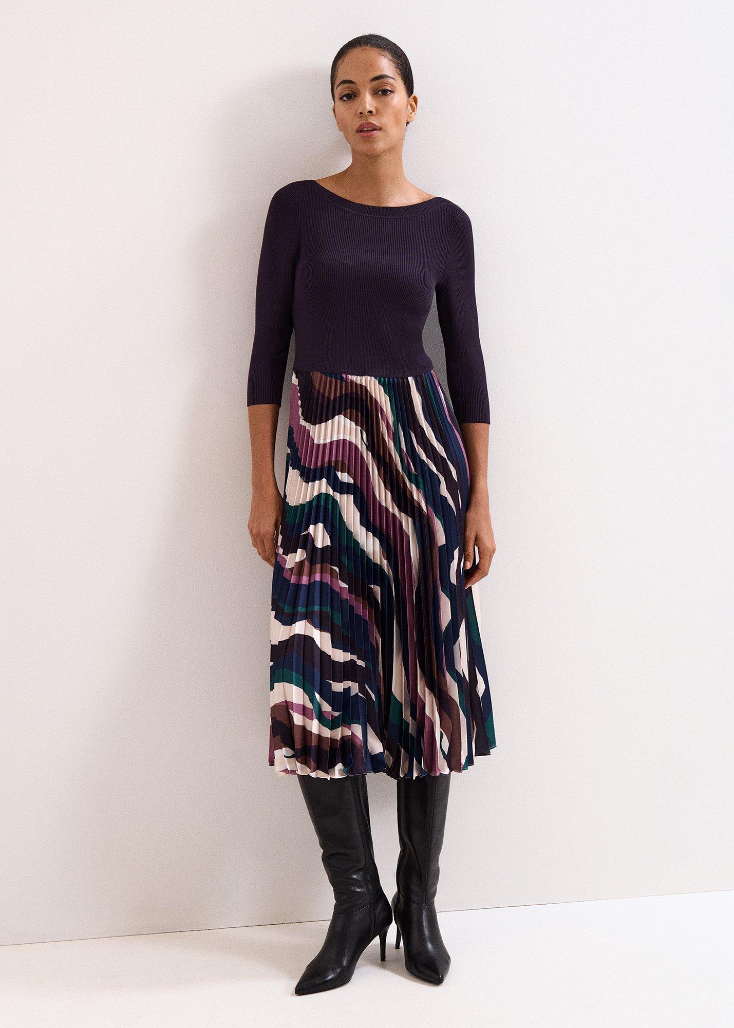 ${product-id}-Riley Woven Hem Printed Dress-Multi-${view-type}
