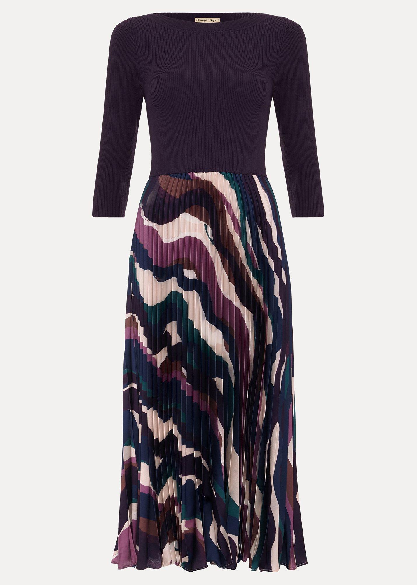 ${product-id}-Petite Riley Woven Hem Printed Dress-Multi-${view-type}