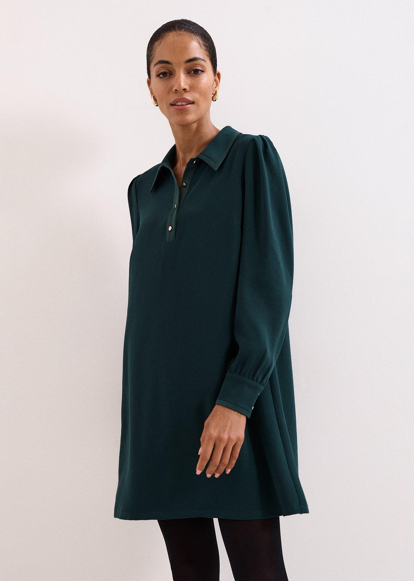 Gina Collar Swing Dress