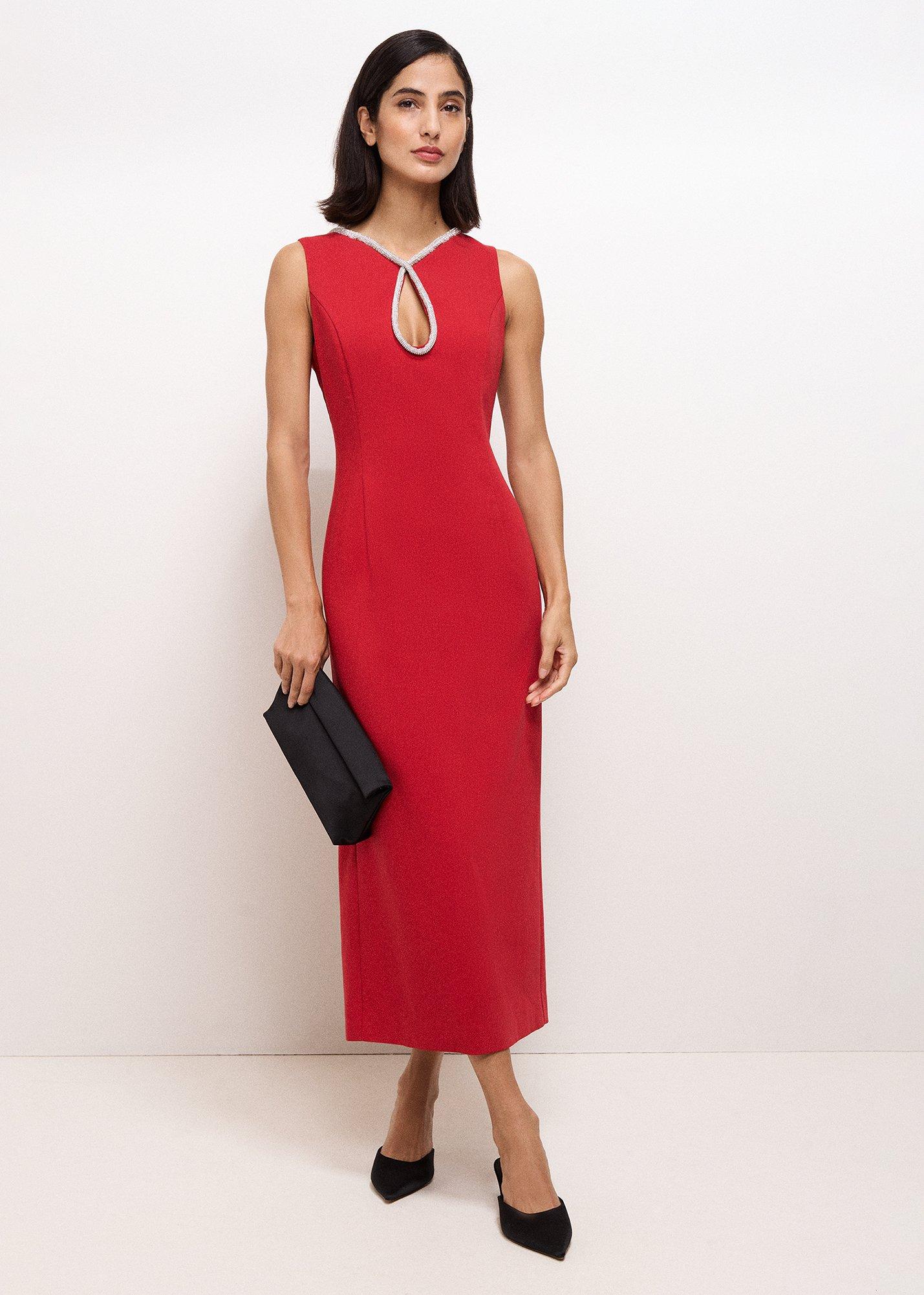 Milia Red Diamante Maxi Dress