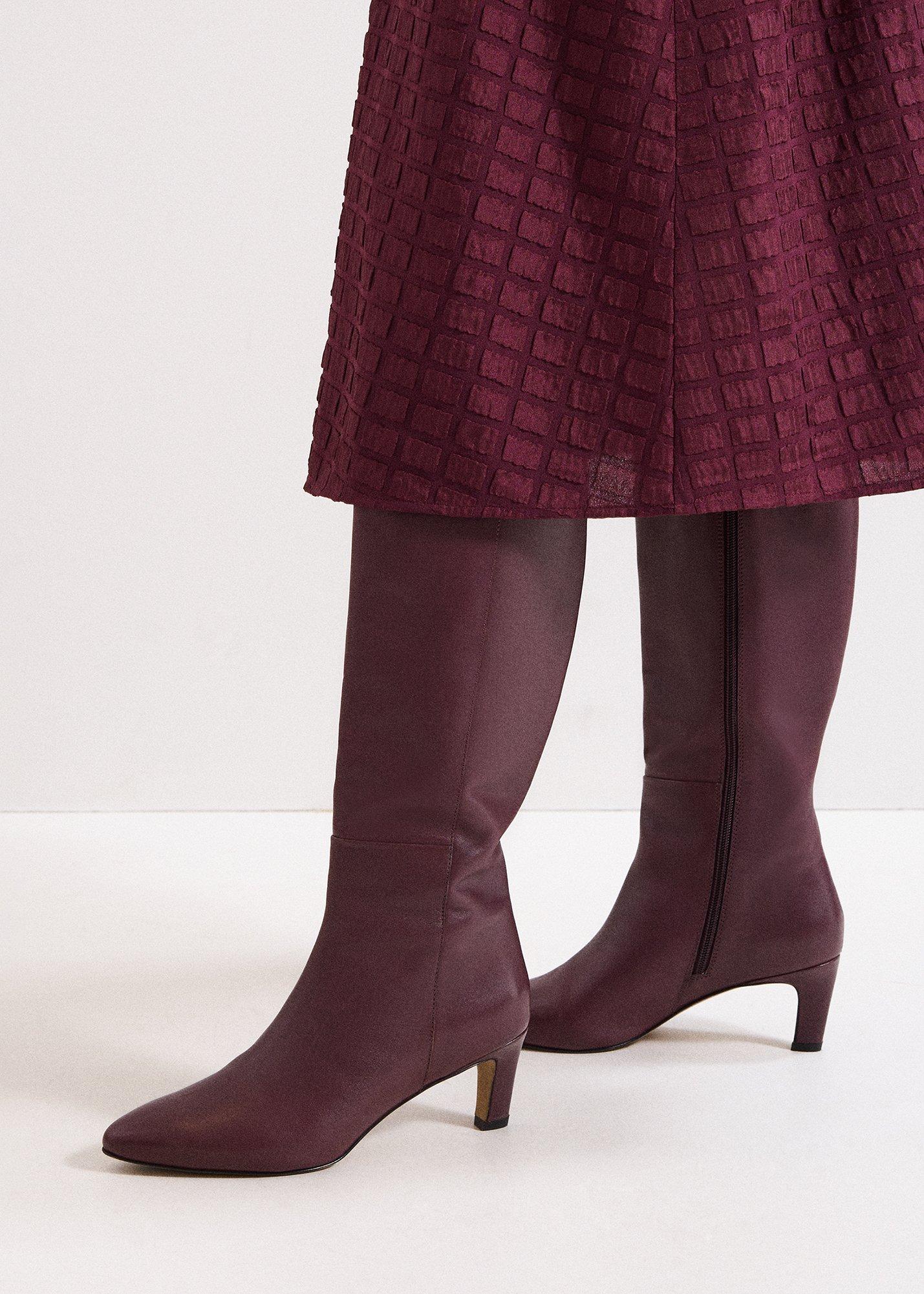 ${product-id}-Leather Knee Boots-Burgundy-${view-type}