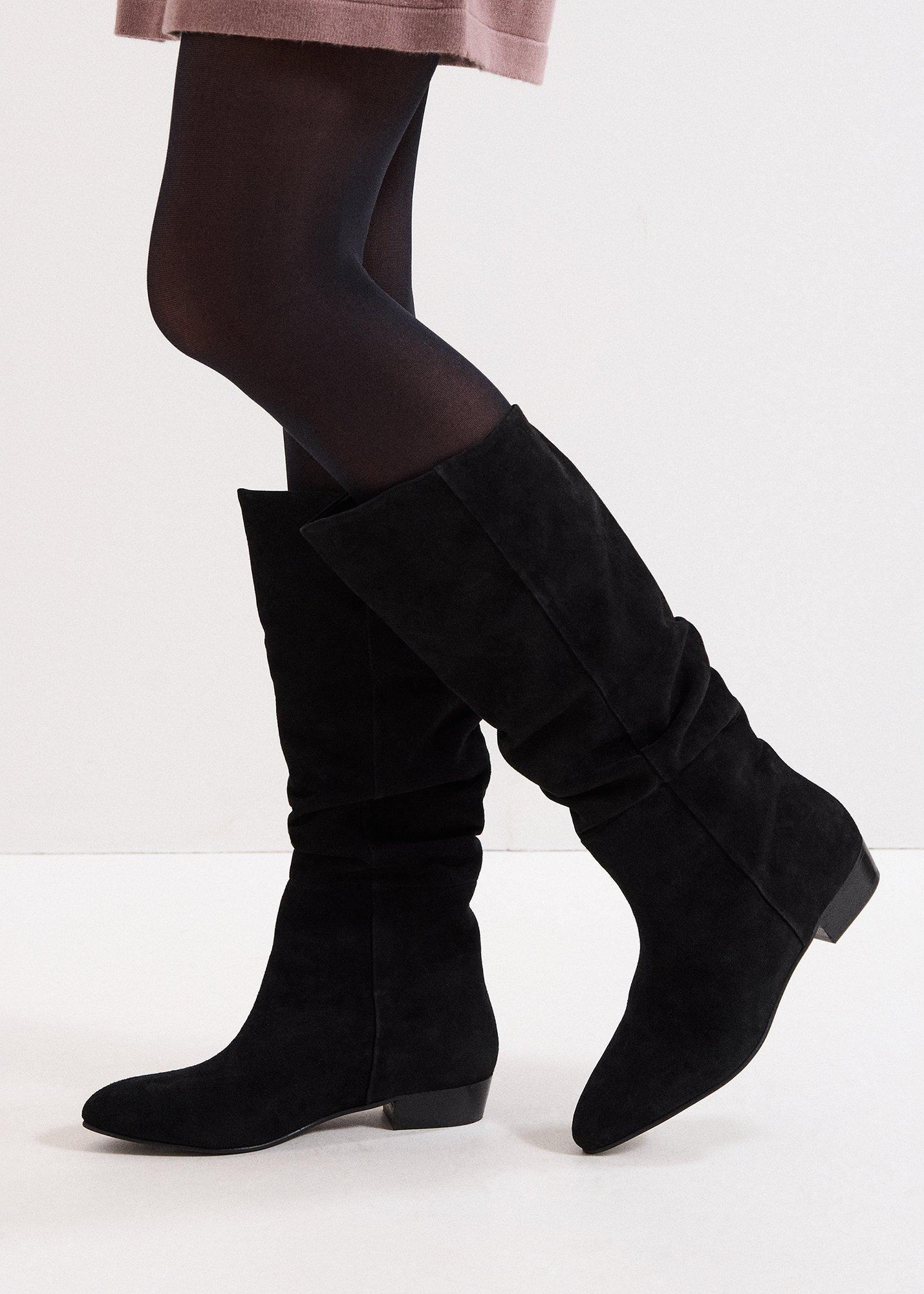 ${product-id}-Suede Flat Boot-Black-${view-type}