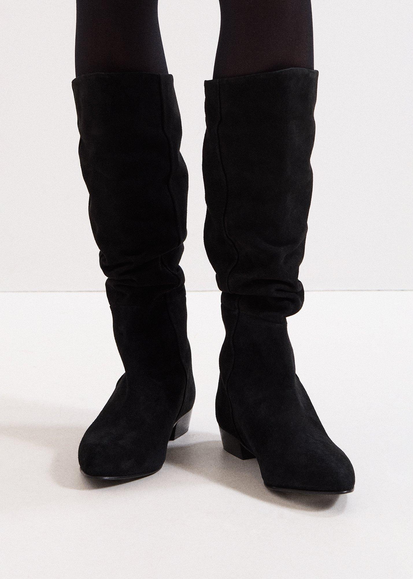 ${product-id}-Suede Flat Boot-Black-${view-type}