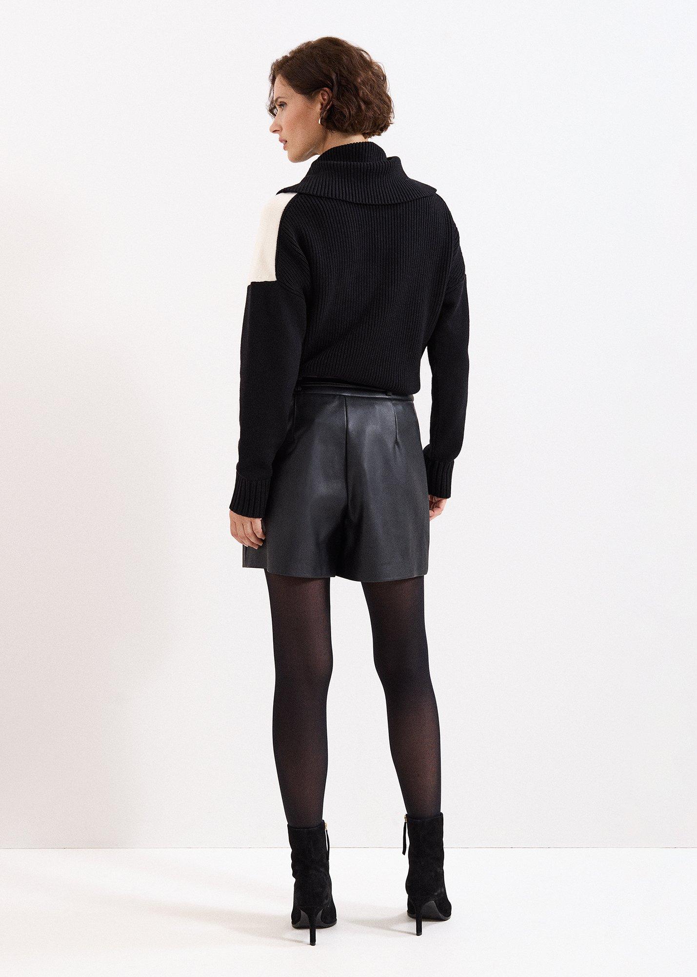 Finlay Black PU Shorts