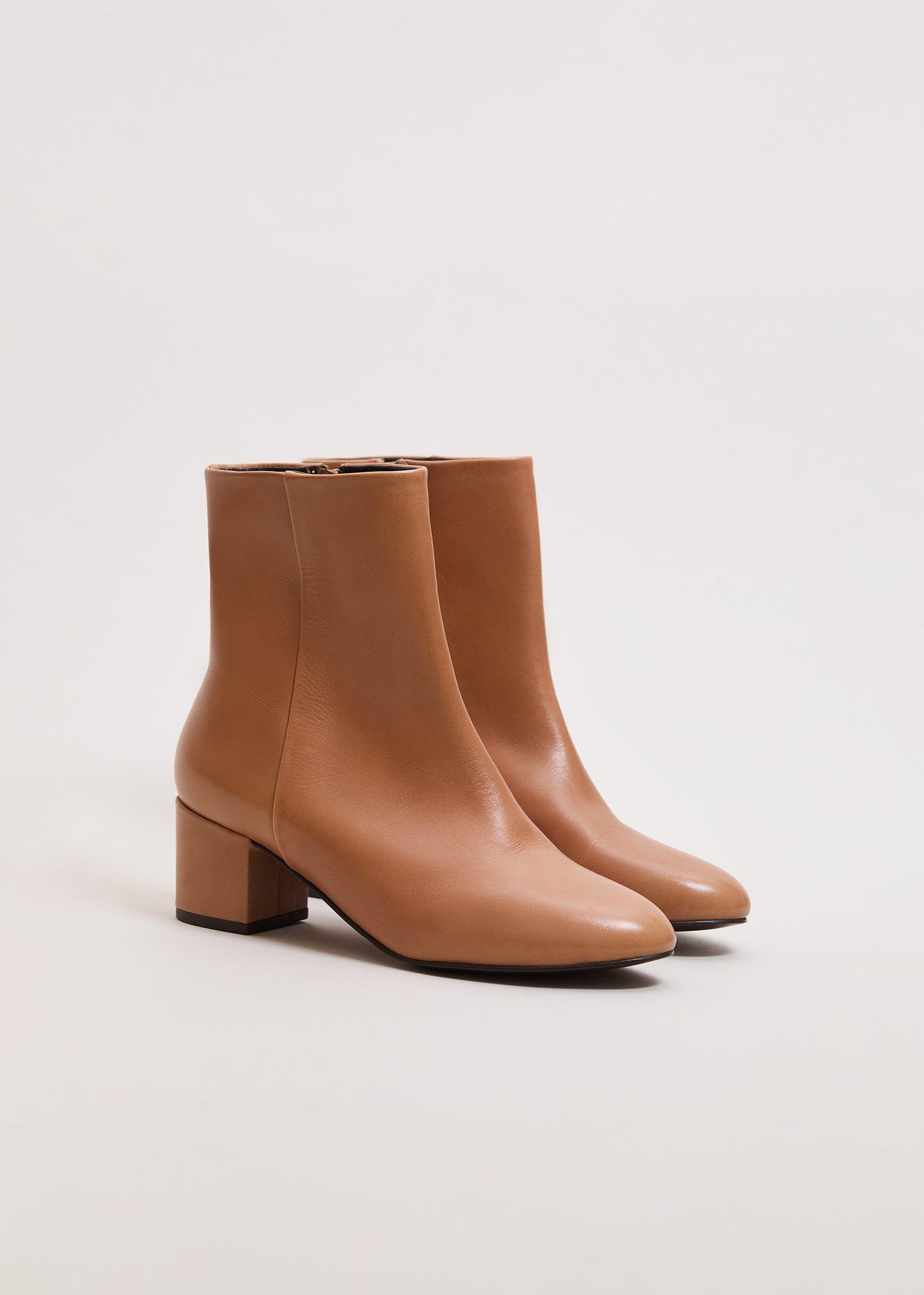 Leather Block Boot