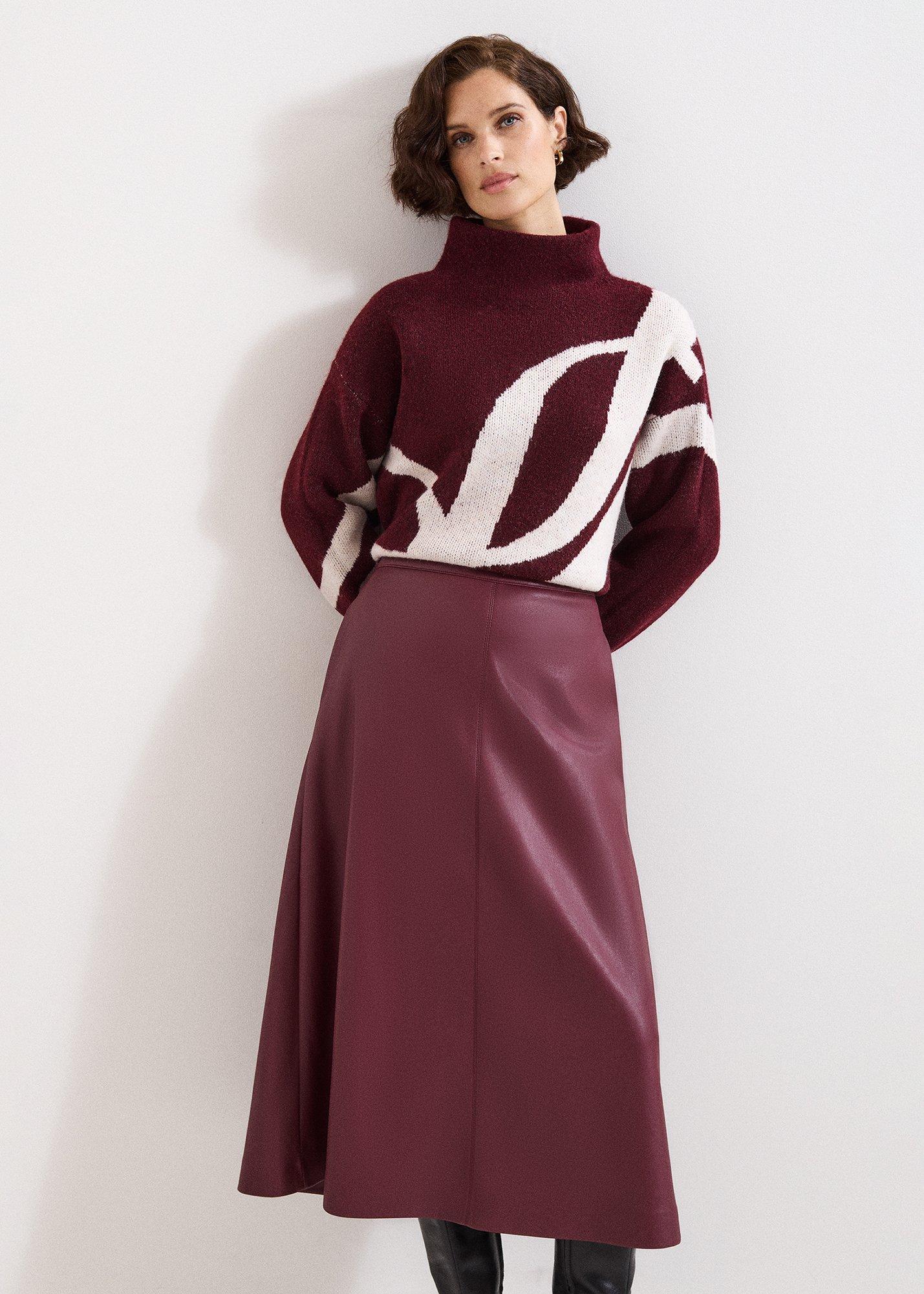 ${product-id}-Antoinette PU Skirt-Dark Red-${view-type}