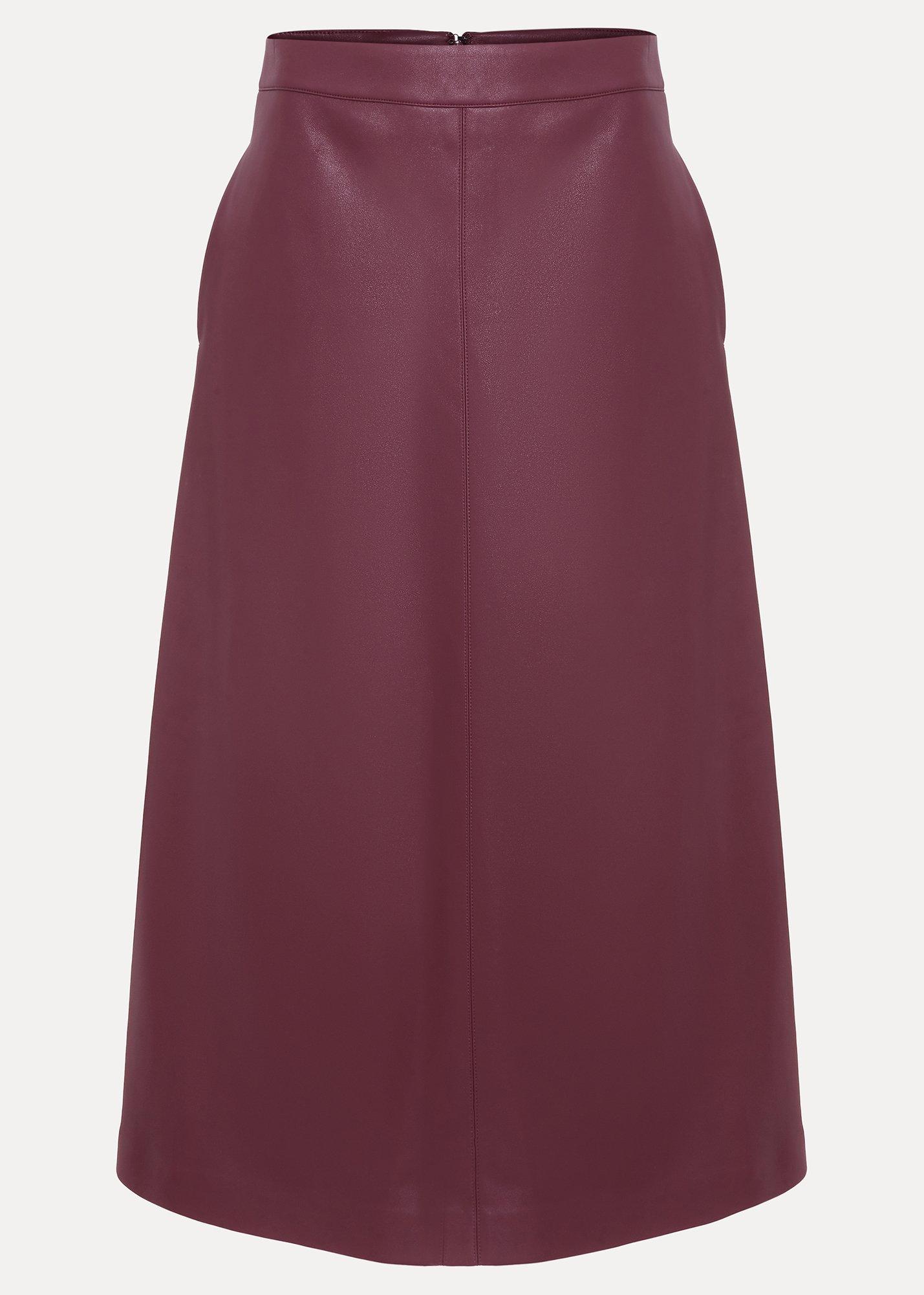 ${product-id}-Antoinette PU Skirt-Dark Red-${view-type}