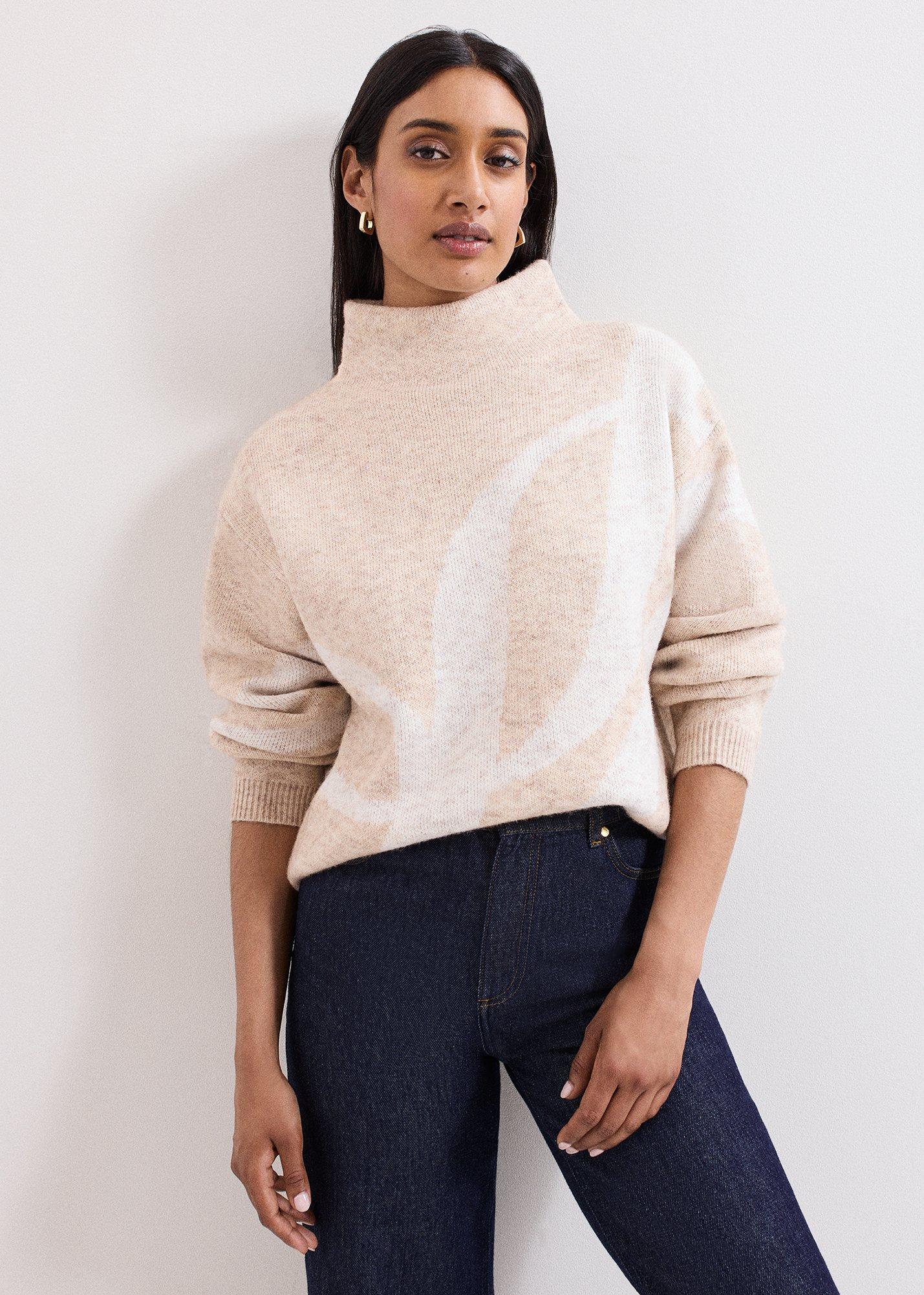 Stephanie Neutral Swirl Jumper