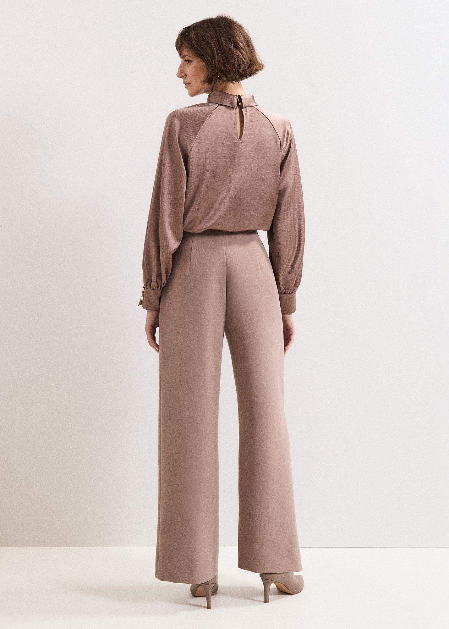 Aubrie Brown Straight Leg Trousers