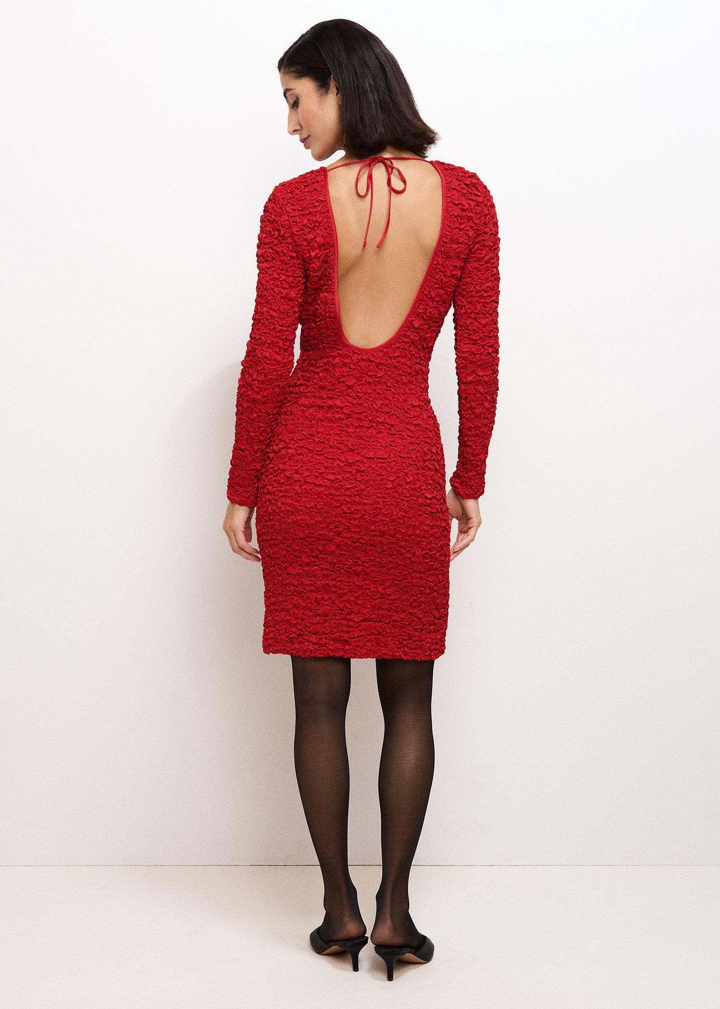 ${product-id}-Eliza Textured Dress-Red-${view-type}