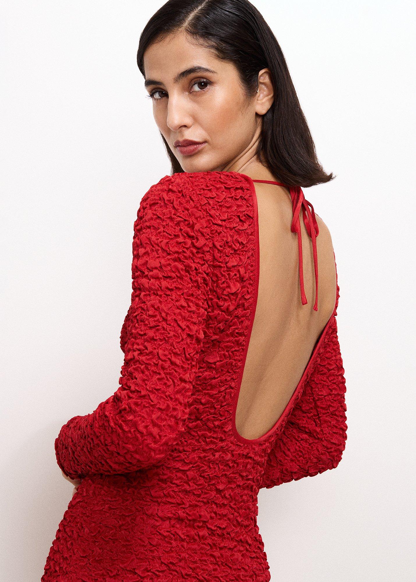 ${product-id}-Eliza Textured Dress-Red-${view-type}