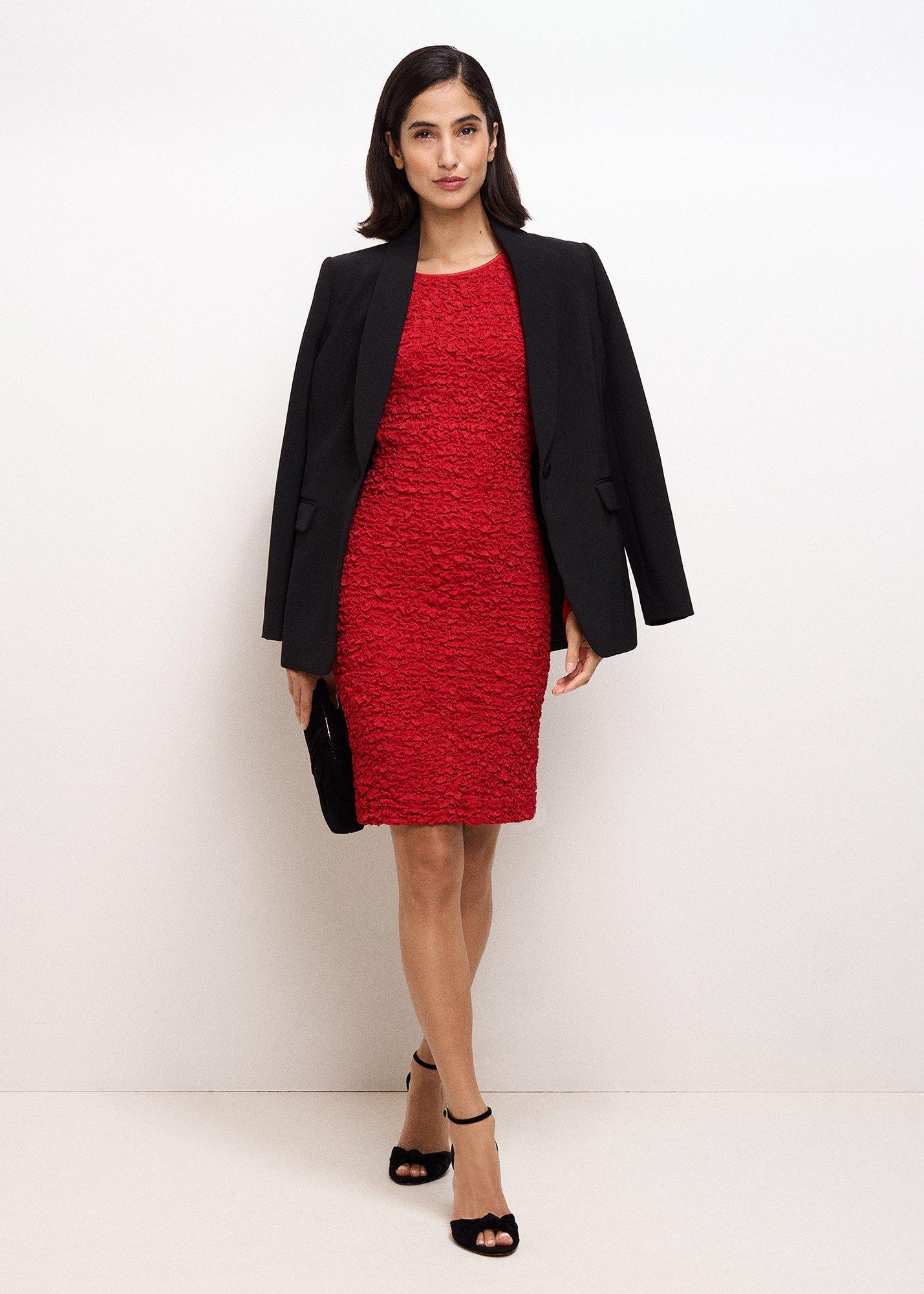 ${product-id}-Eliza Textured Dress-Red-${view-type}