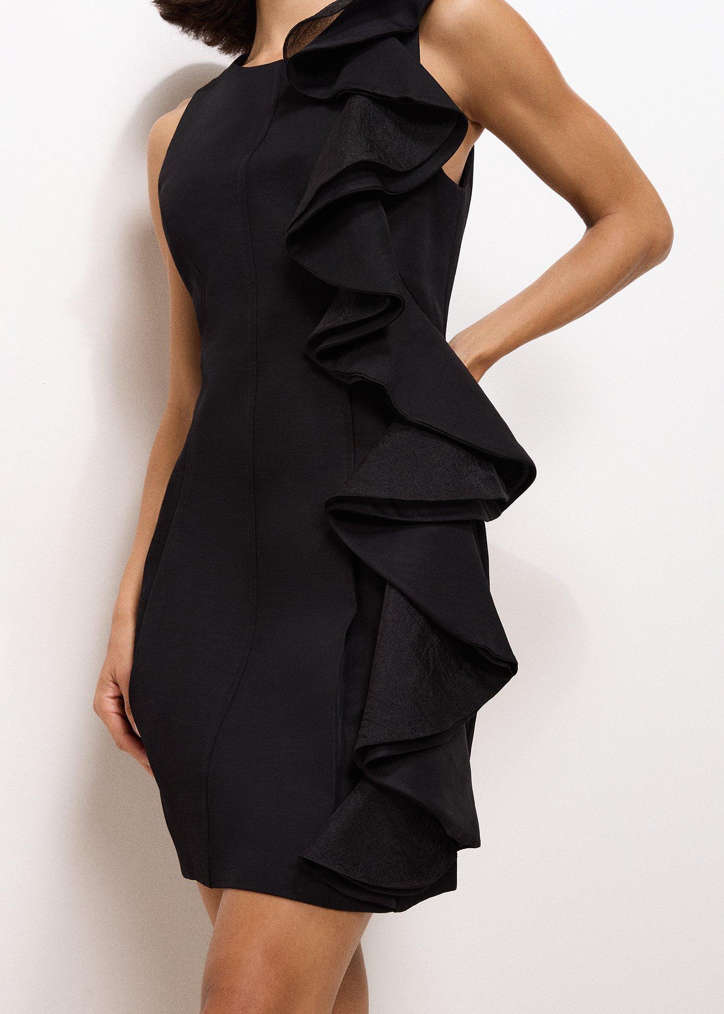 ${product-id}-Lois Ruffle Dress-Black-${view-type}