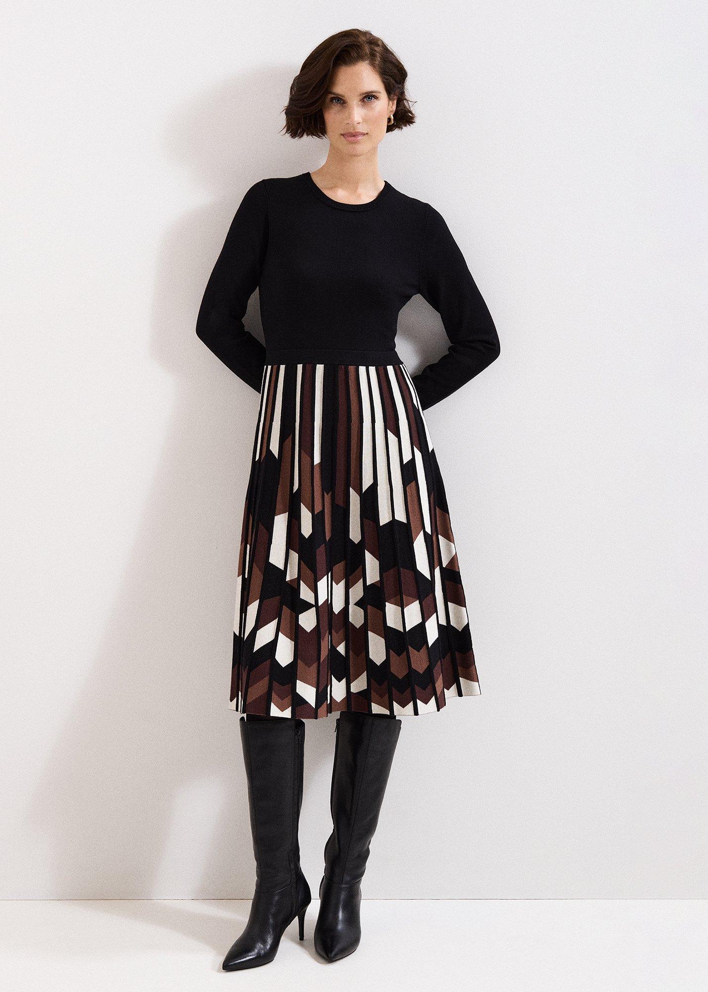 Maci Pleated Knit Dress