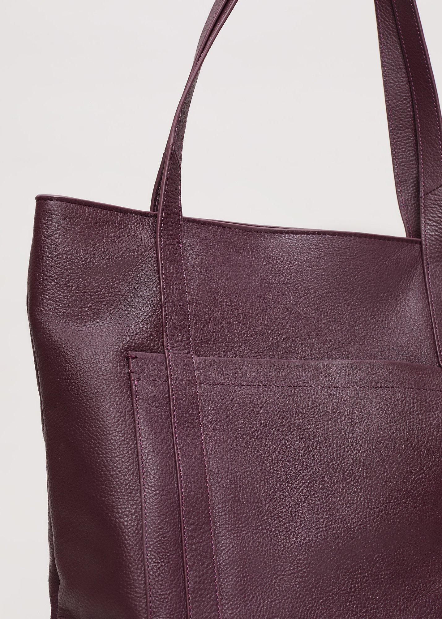 ${product-id}-Leather Shopper Tote-Dark Red-${view-type}