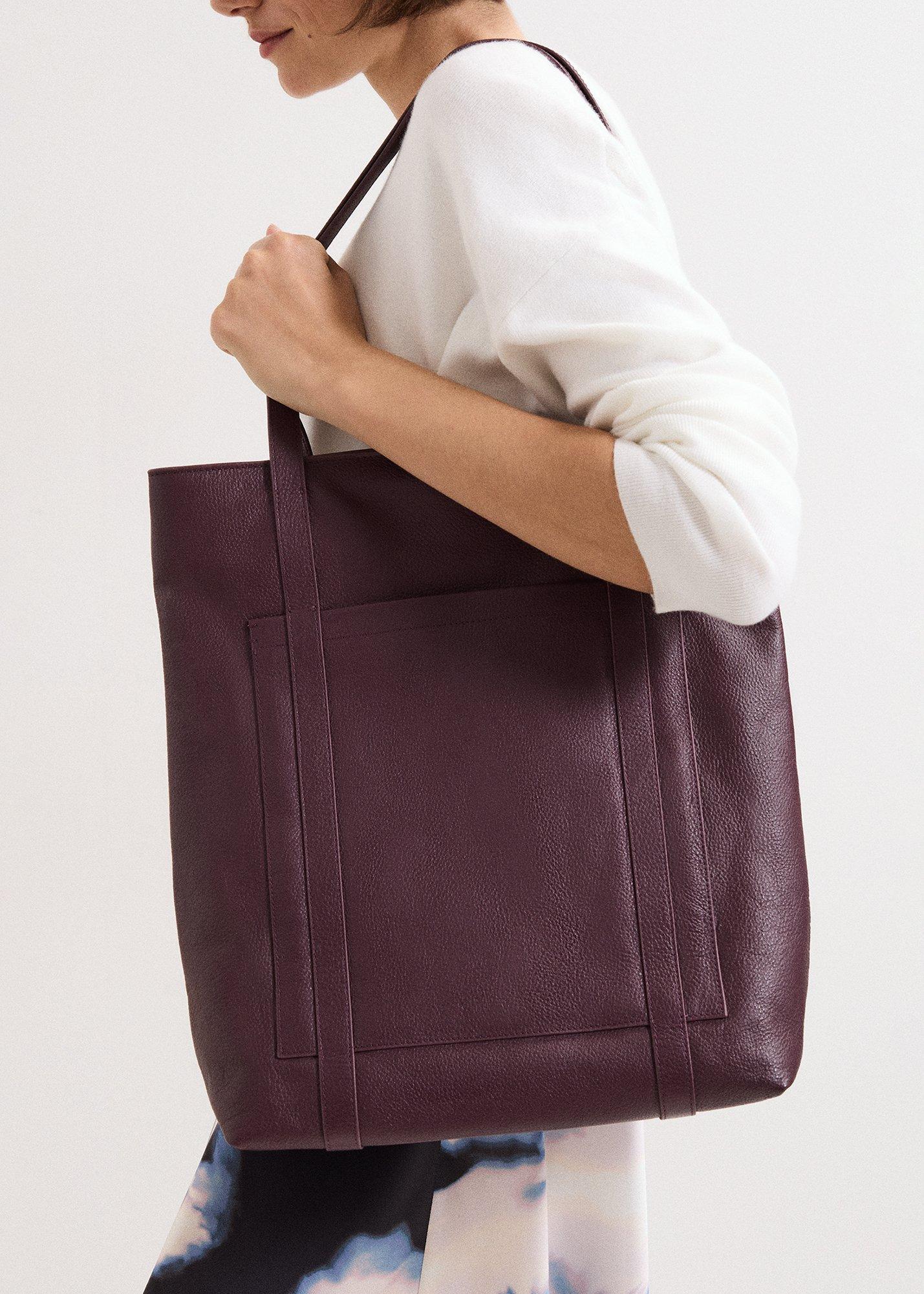 ${product-id}-Leather Shopper Tote-Dark Red-${view-type}