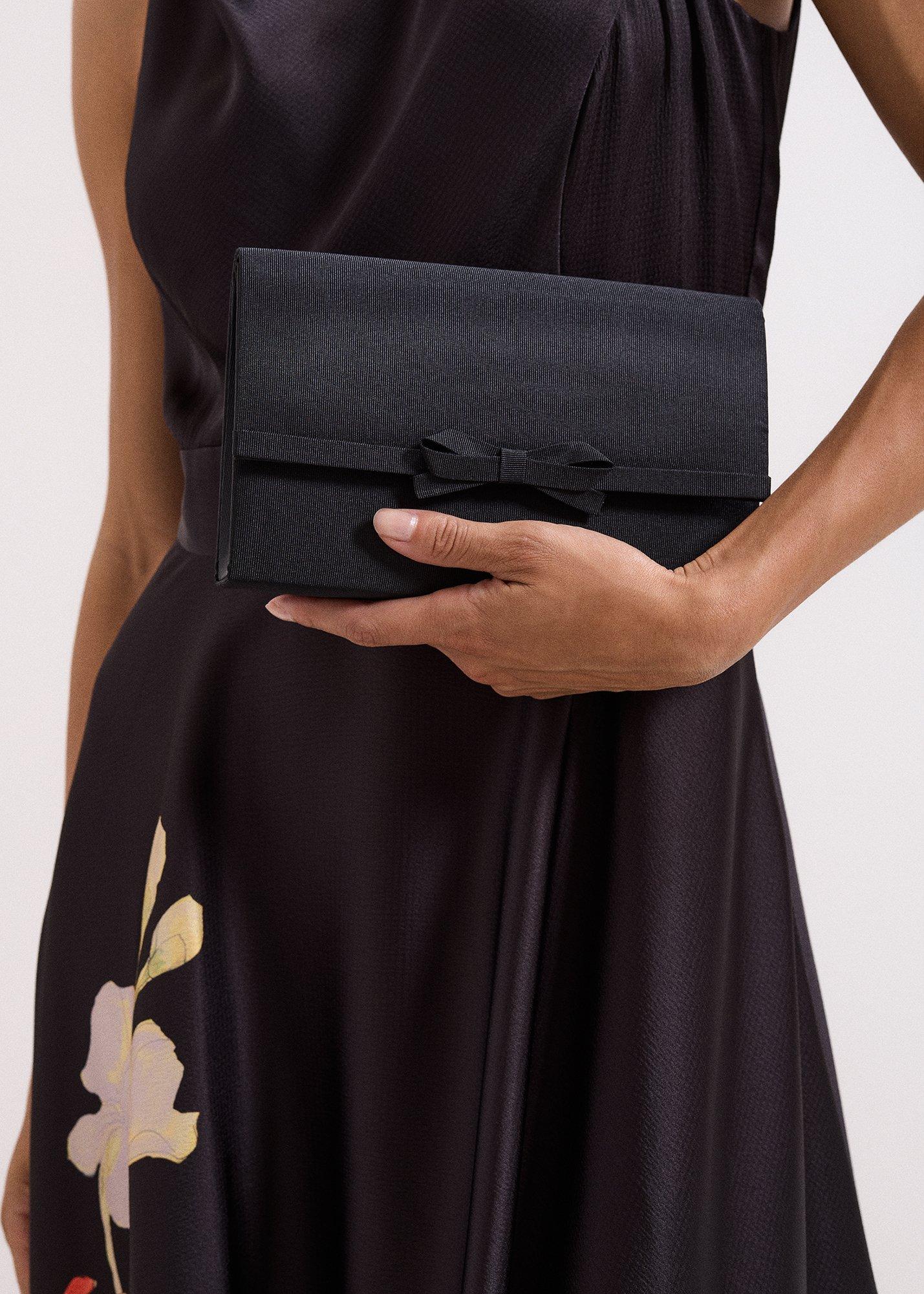 ${product-id}-Grosgrain Bow Clutch-Black-${view-type}
