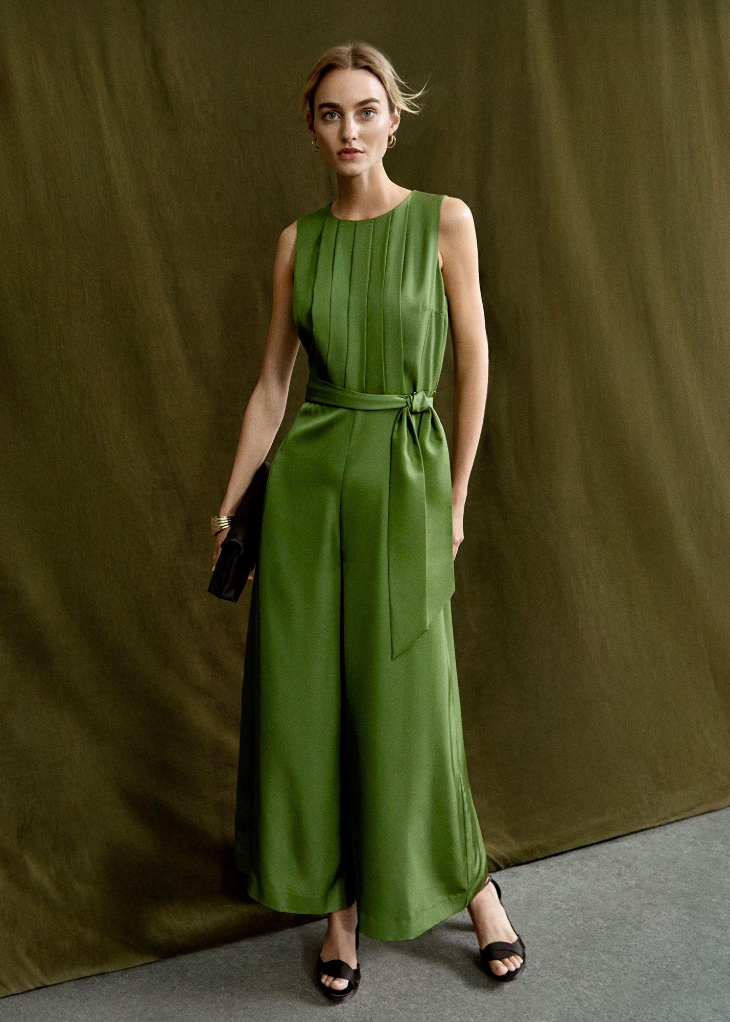 Janine Green Wide Leg Jumpsuit