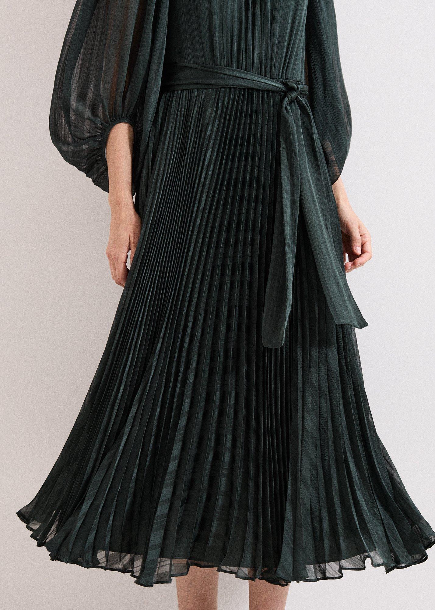 ${product-id}-Lucie Pleat Dress-Green-${view-type}