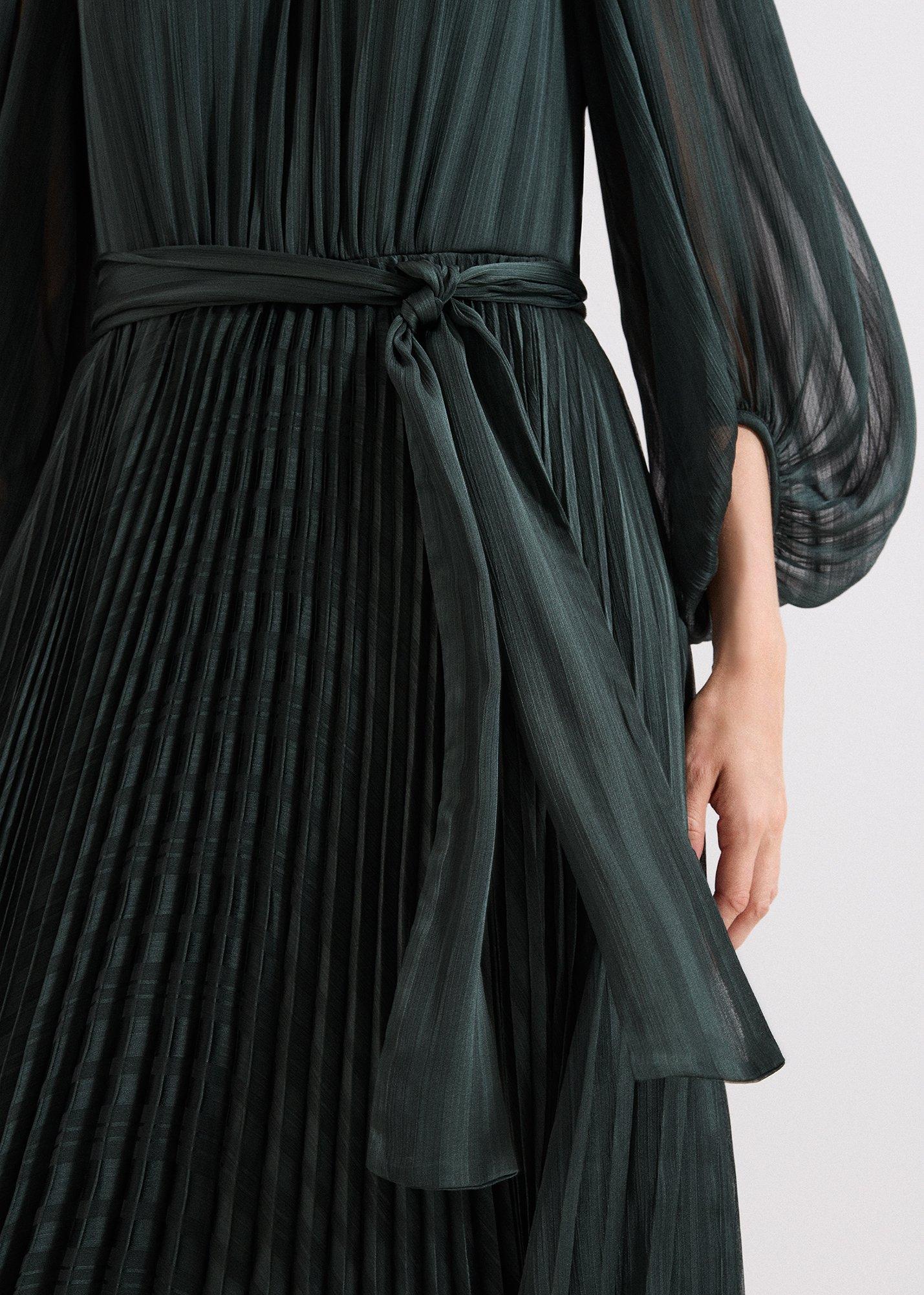 ${product-id}-Lucie Pleat Dress-Green-${view-type}