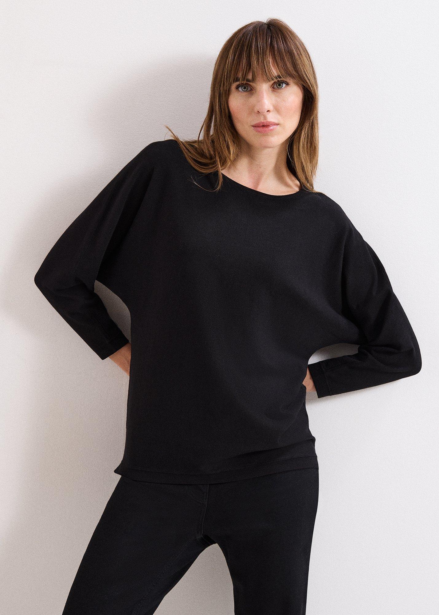 Cristine Batwing Longline Knitted Jumper