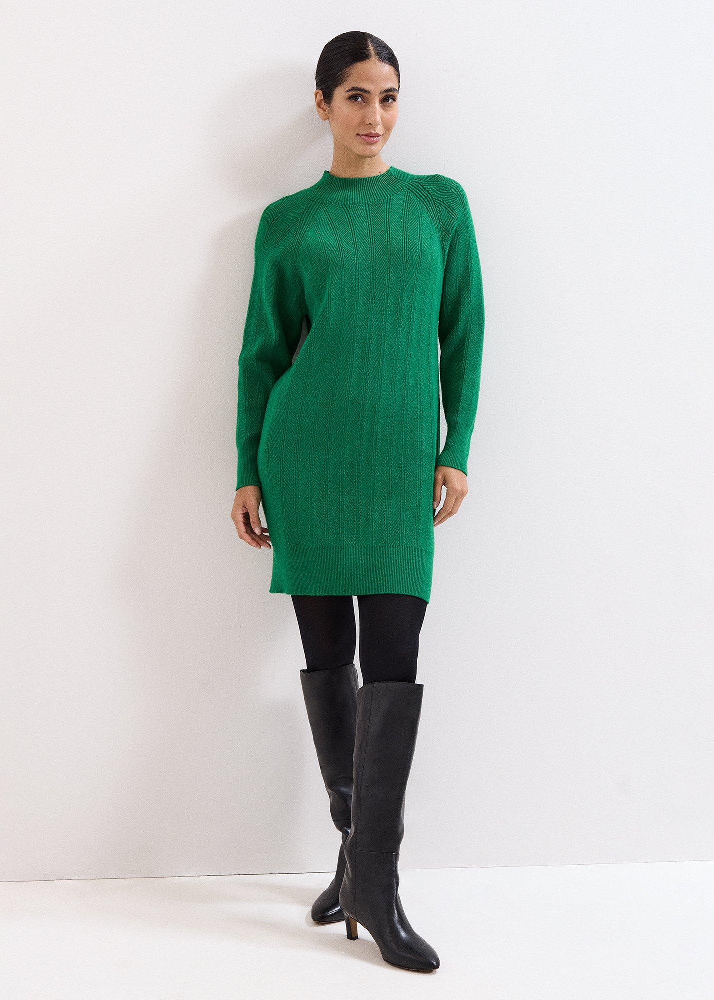 ${product-id}-Eleana Textured Dress-Green-${view-type}