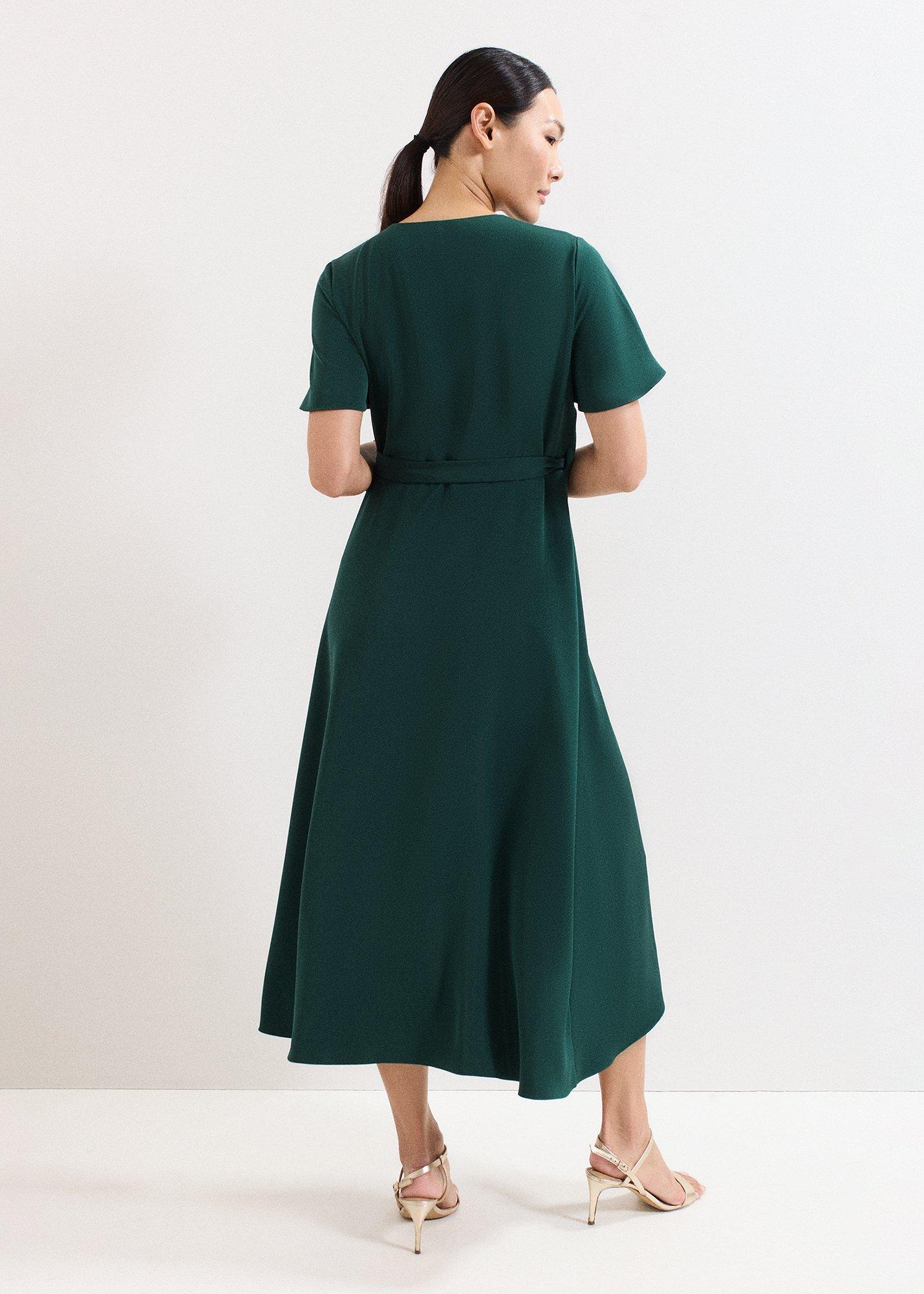 Julissa Green Wrap Midi Dress