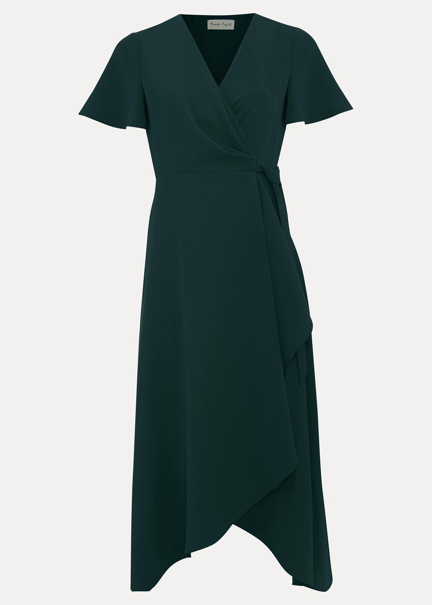 Julissa Green Wrap Midi Dress