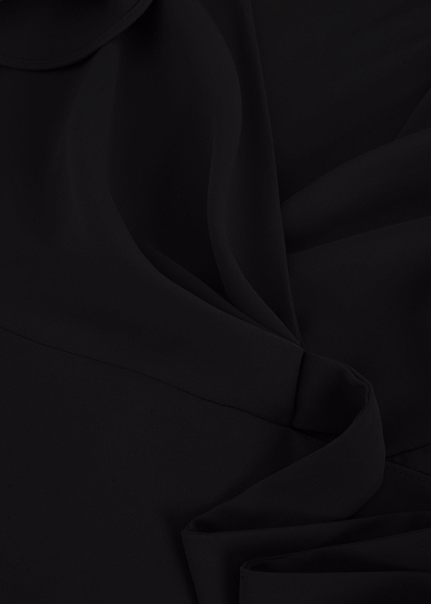 Julissa Black Wrap Midi Dress