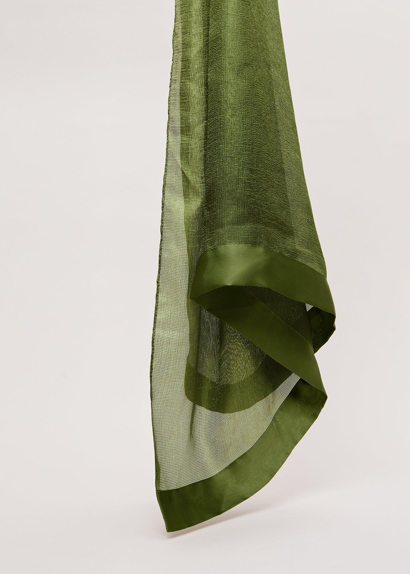 Satin Trim Scarf