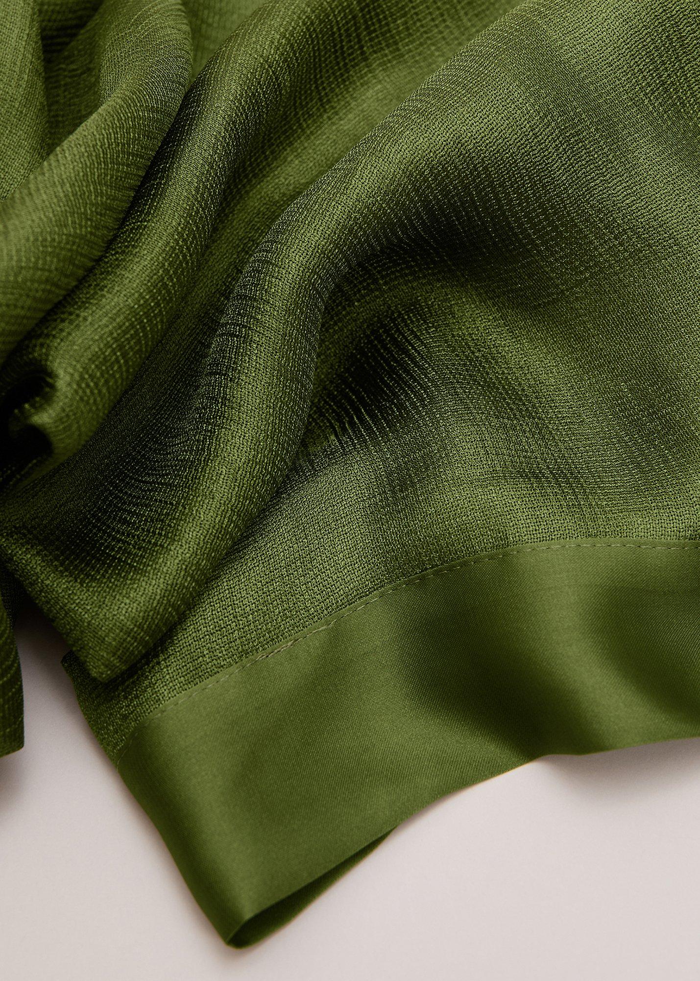 Satin Trim Scarf