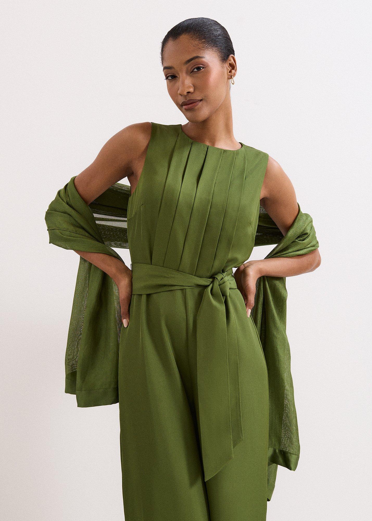 ${product-id}-Satin Trim Scarf-Green-${view-type}