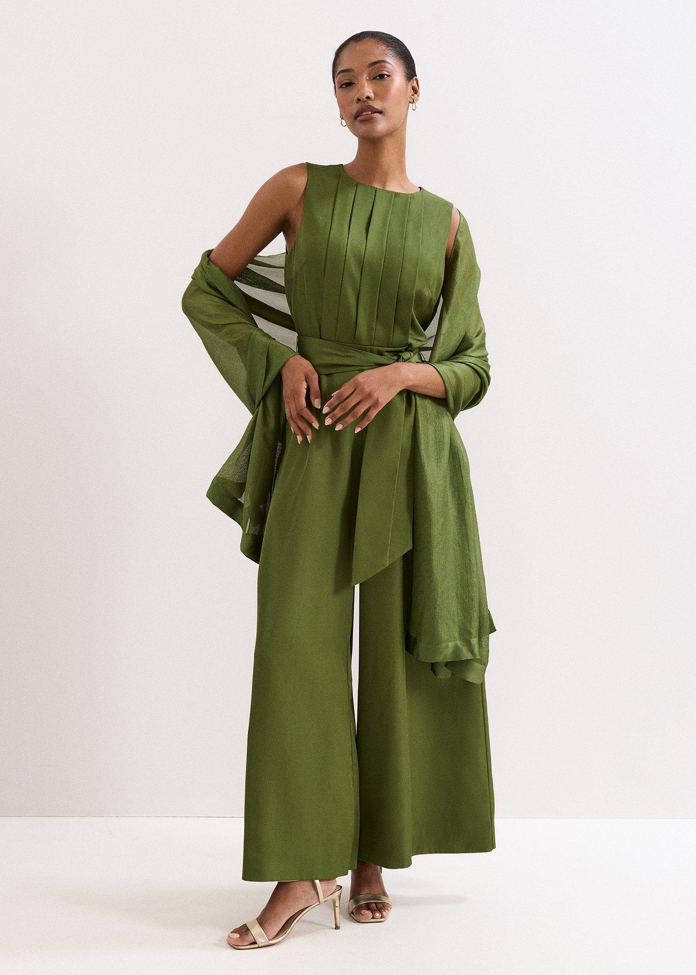 ${product-id}-Satin Trim Scarf-Green-${view-type}