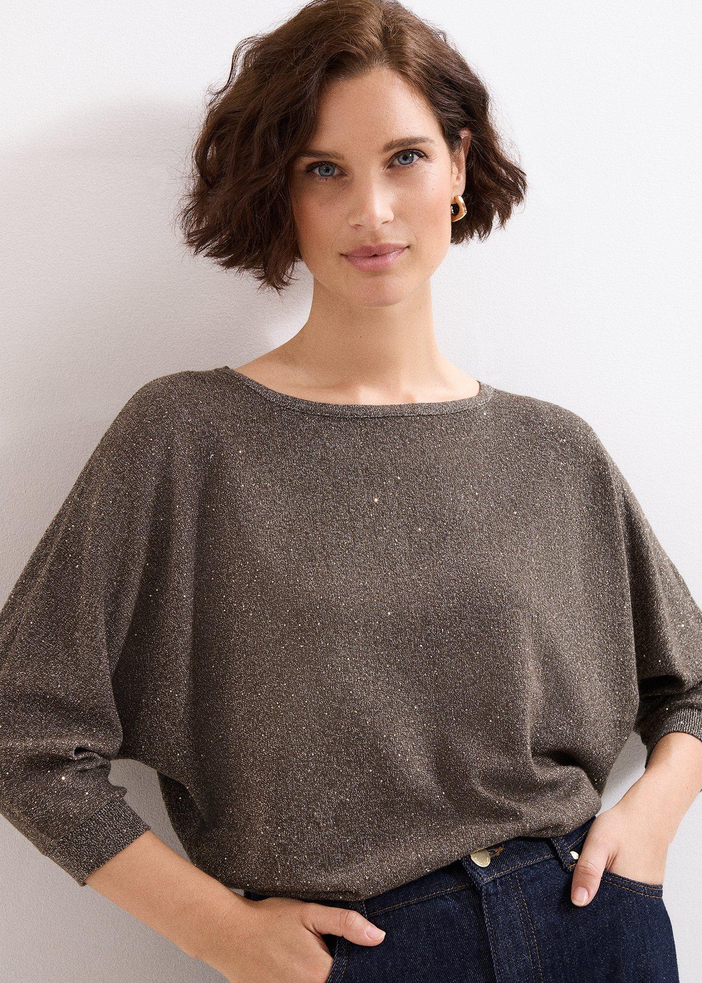 Cristine Batwing Sequin Knitted Jumper